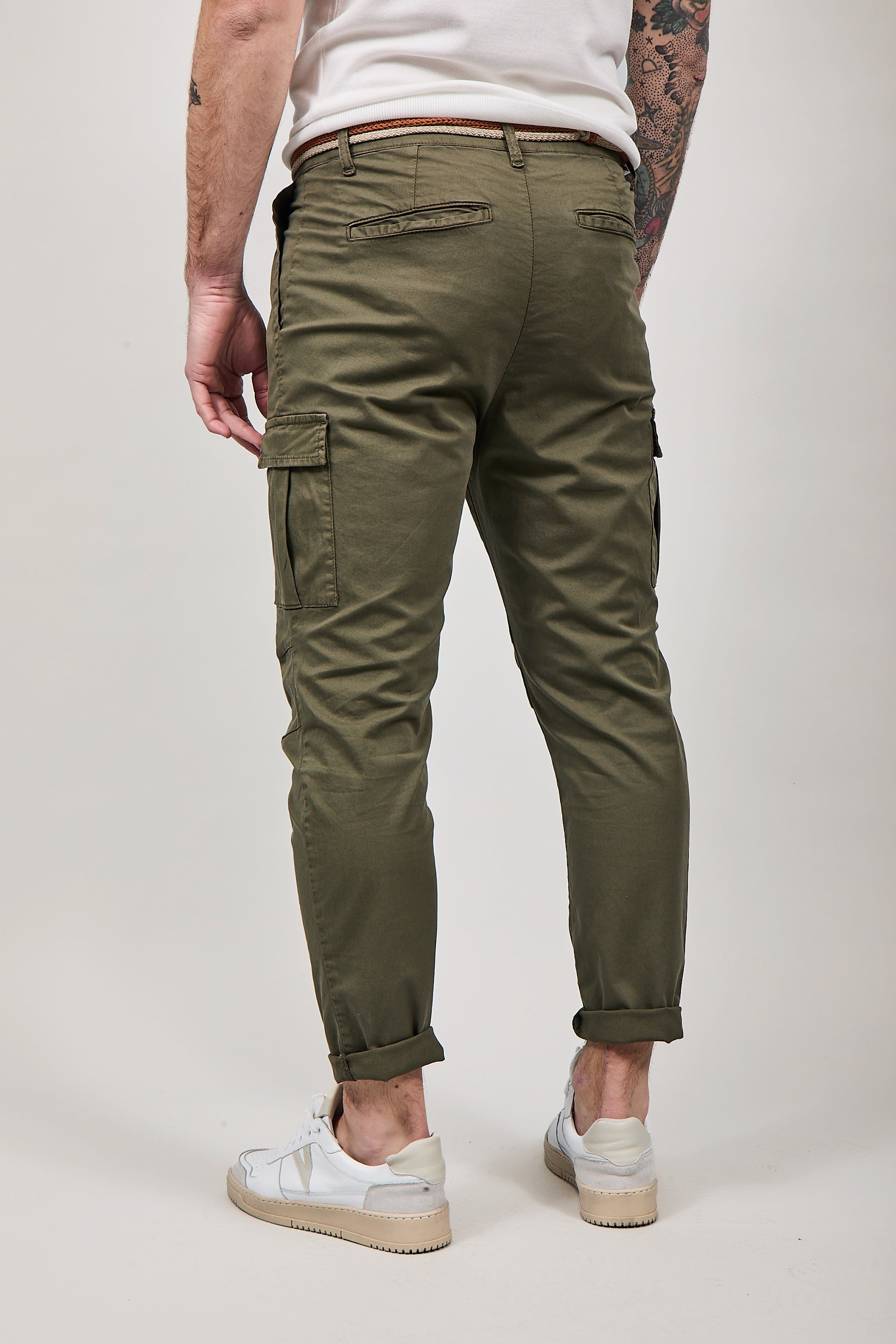 Pantalone Over-d Cargo Verde p64