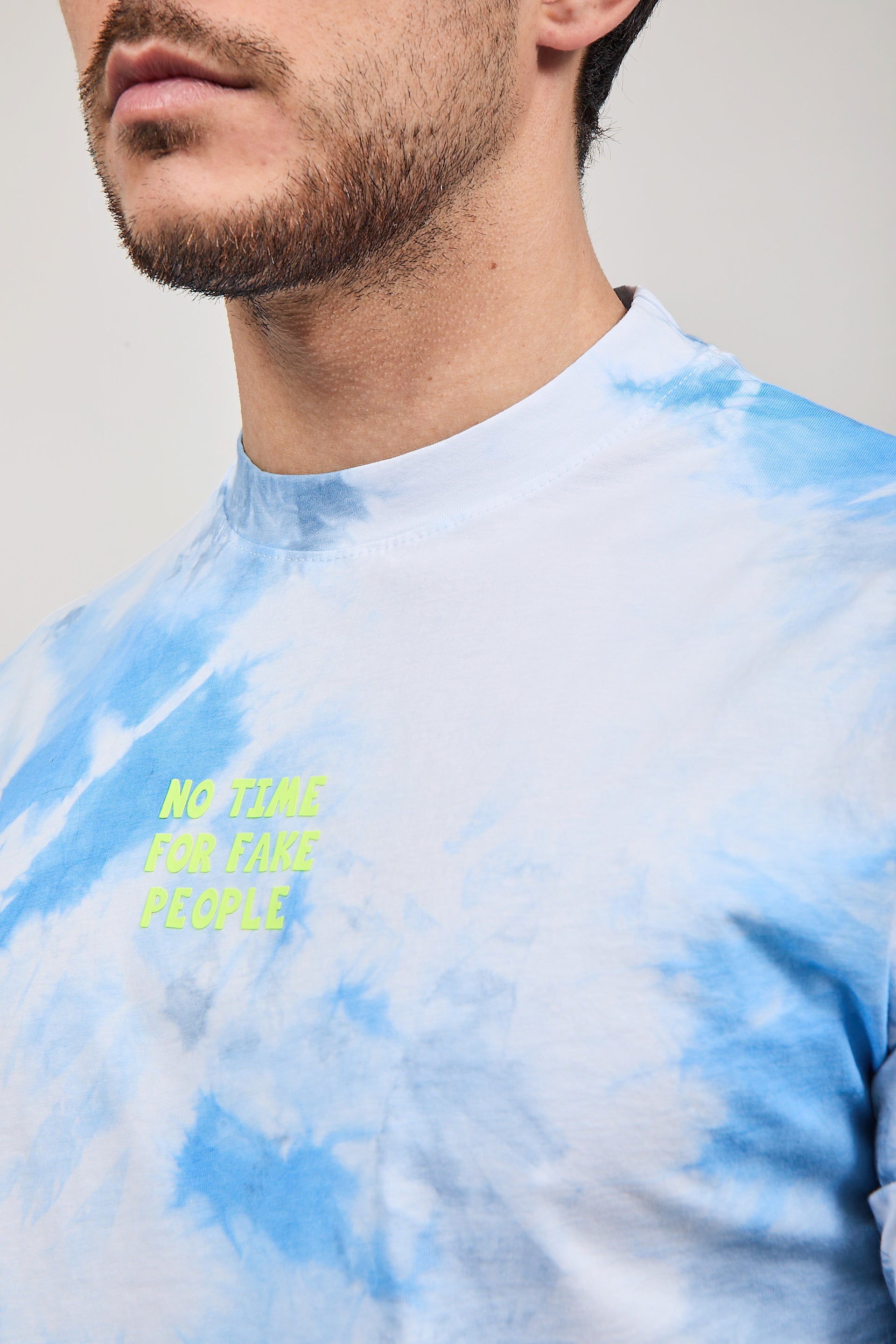 T-shirt Berna Tie Dye Celeste