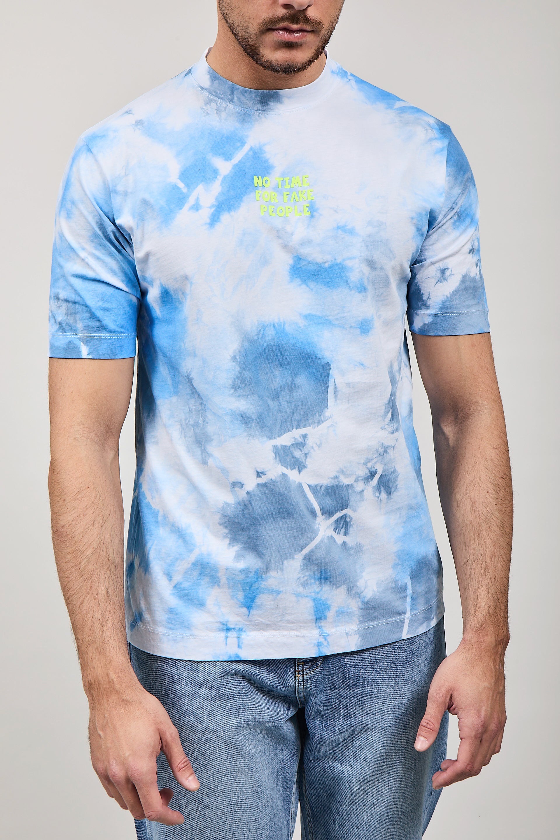 T-shirt Berna Tie Dye Celeste
