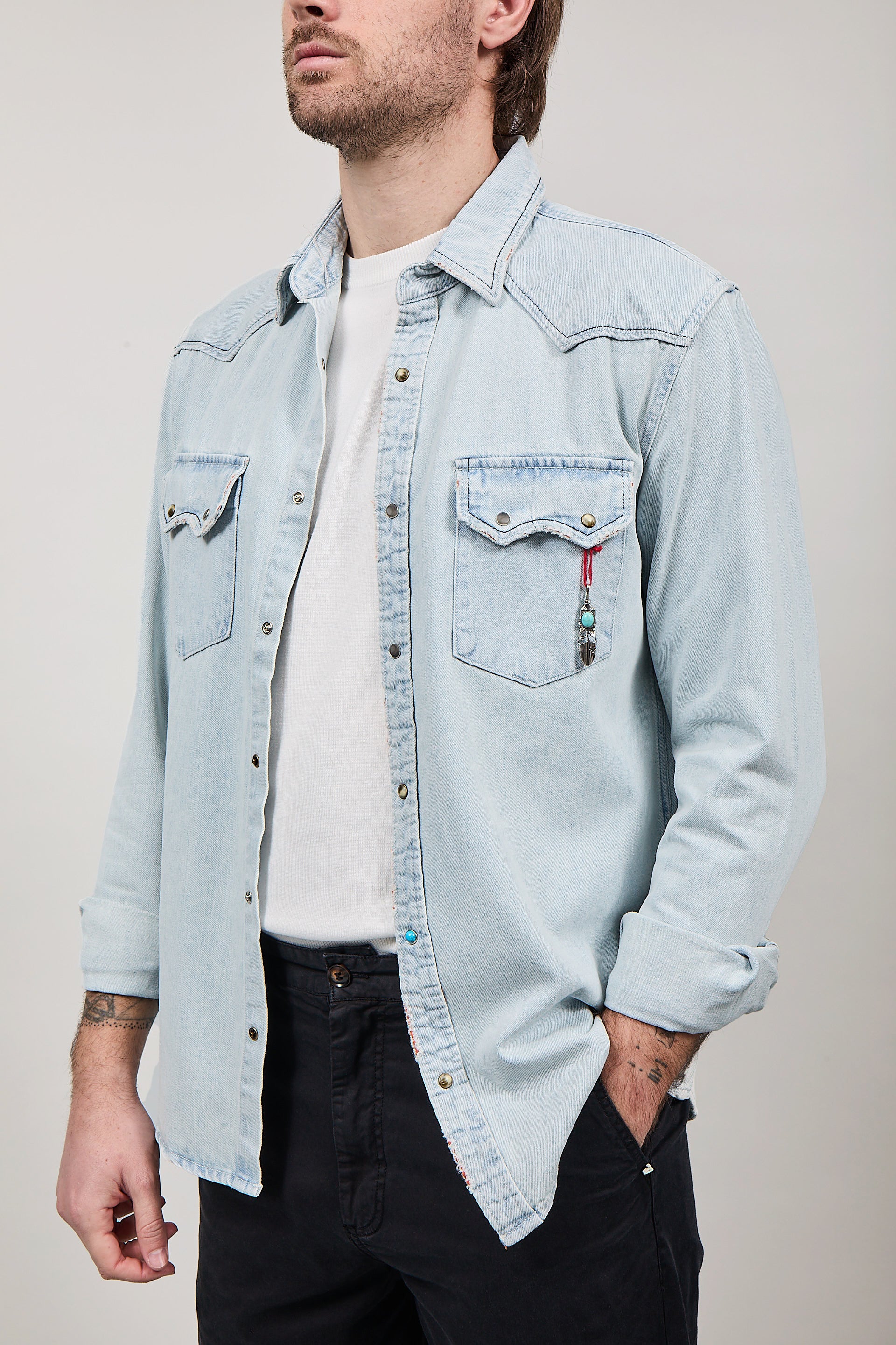 Camicia Berna Denim destroy