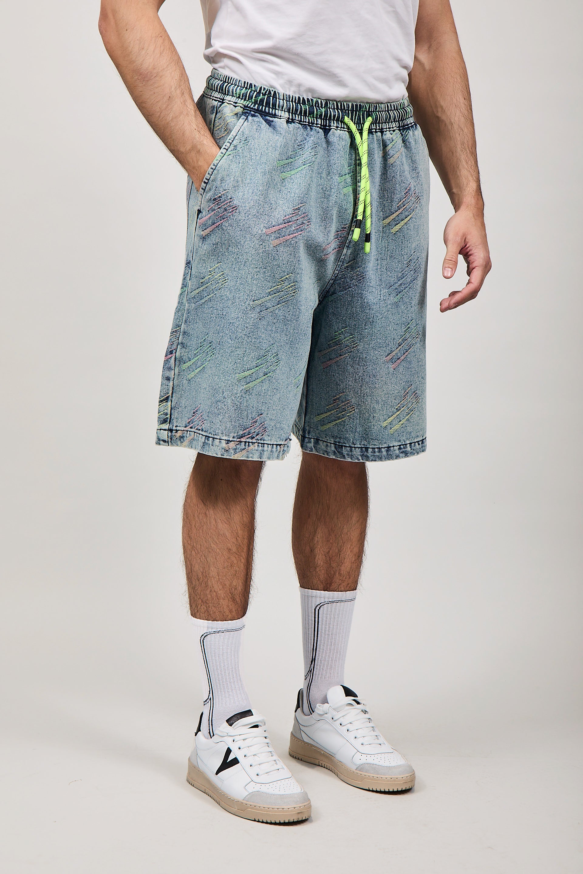 Bermuda Berna Denim Fluo
