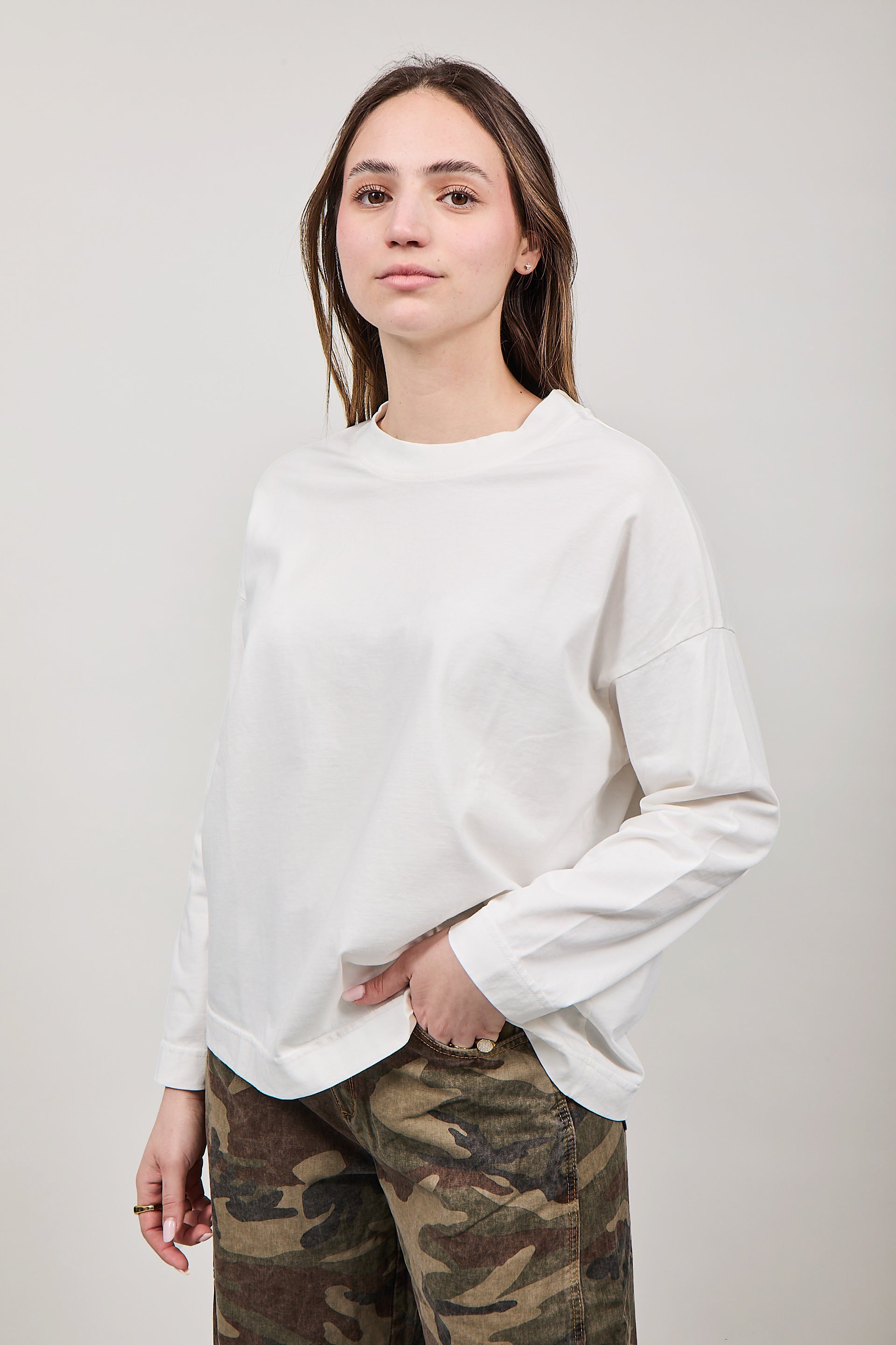 T-shirt Haveone Manica Lunga Bianca