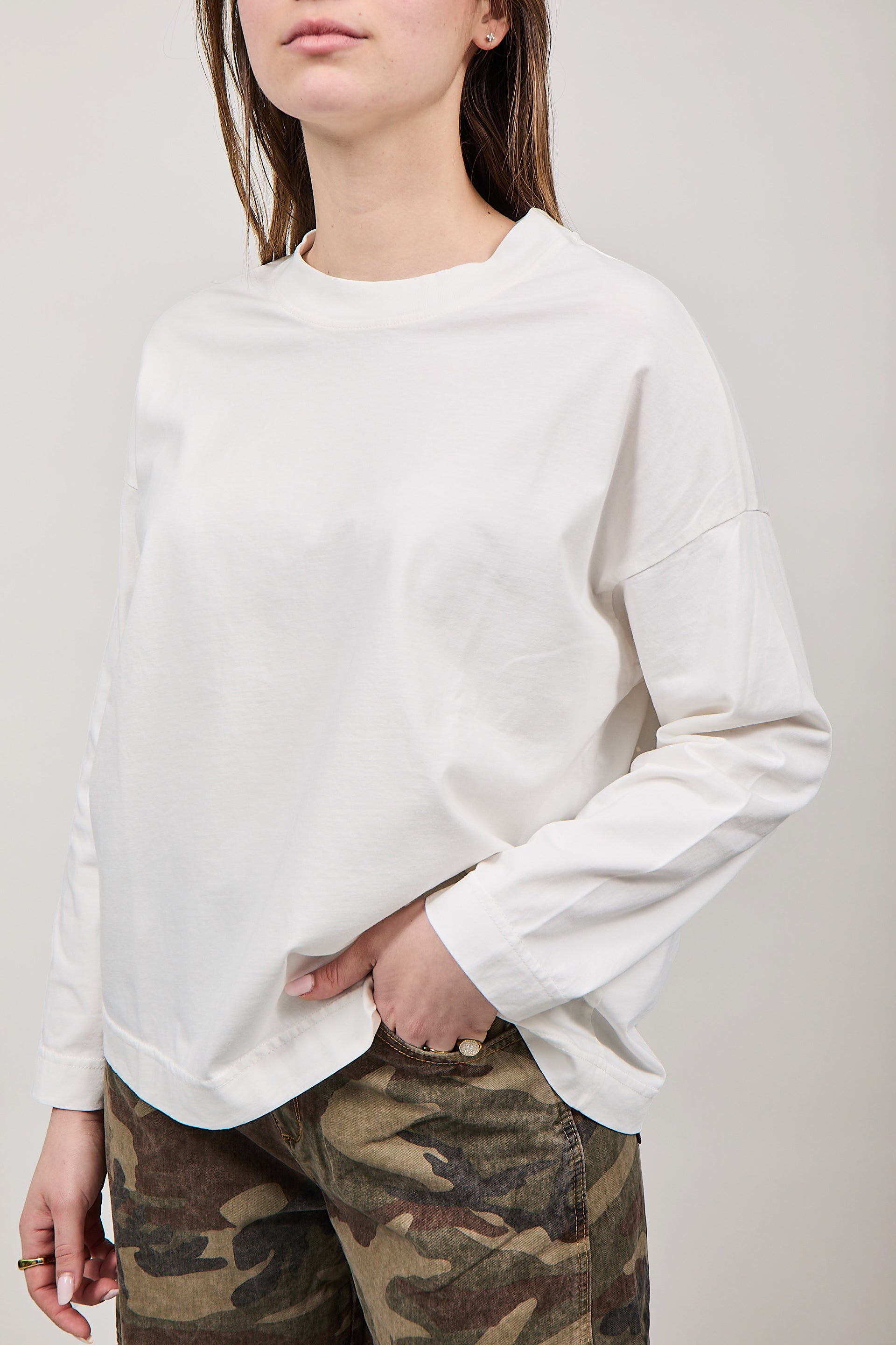 T-shirt Haveone Manica Lunga Bianca