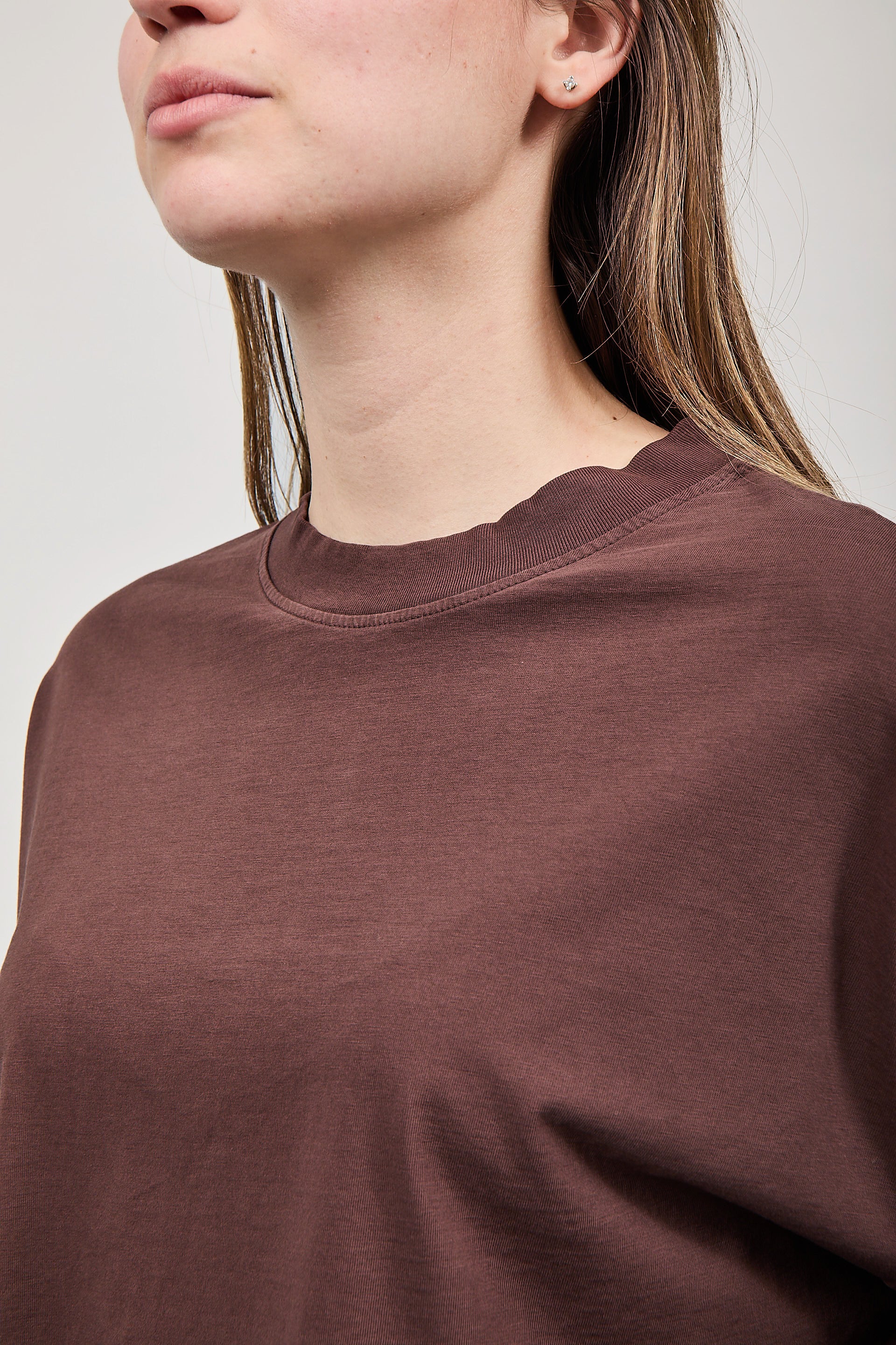 T-shirt Haveone Manica Lunga Cioccolato