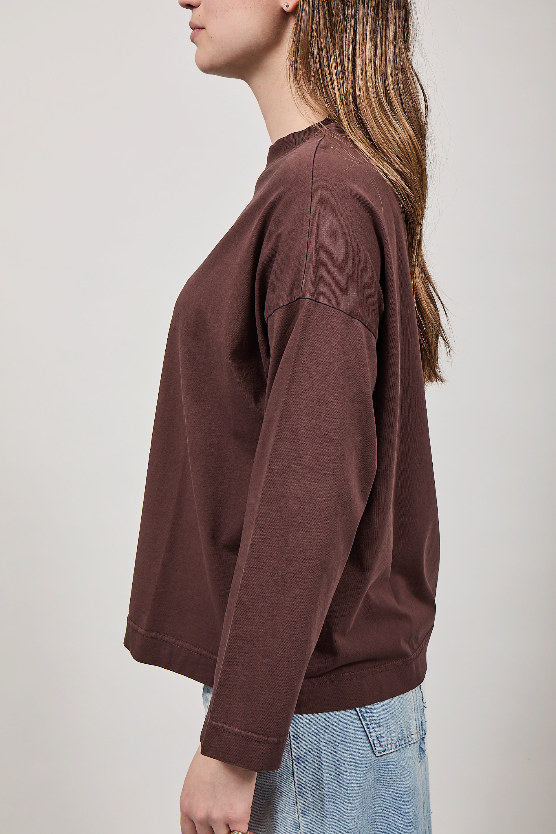 T-shirt Haveone Manica Lunga Cioccolato