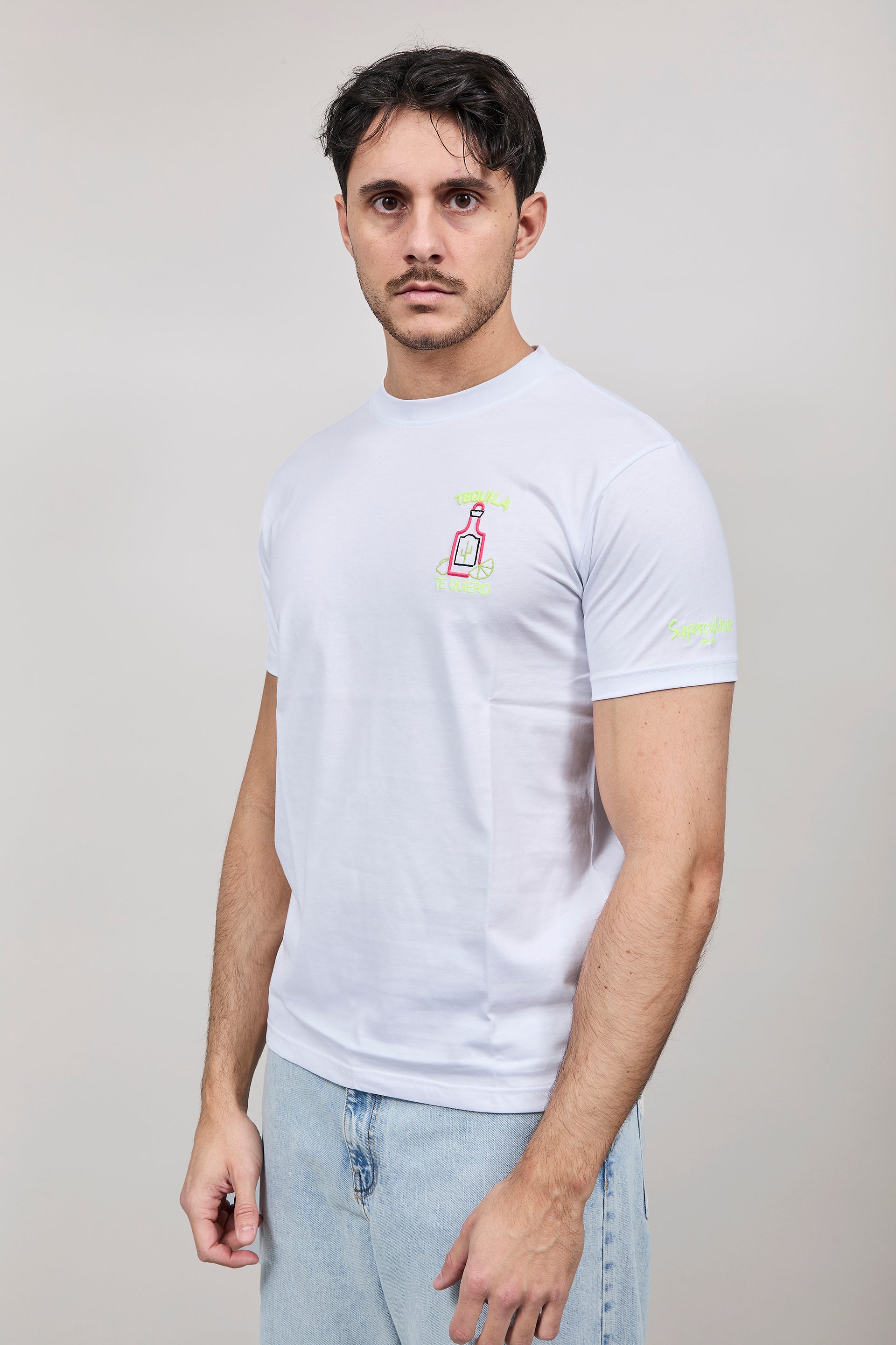T-shirt Superculture Bianca A1841