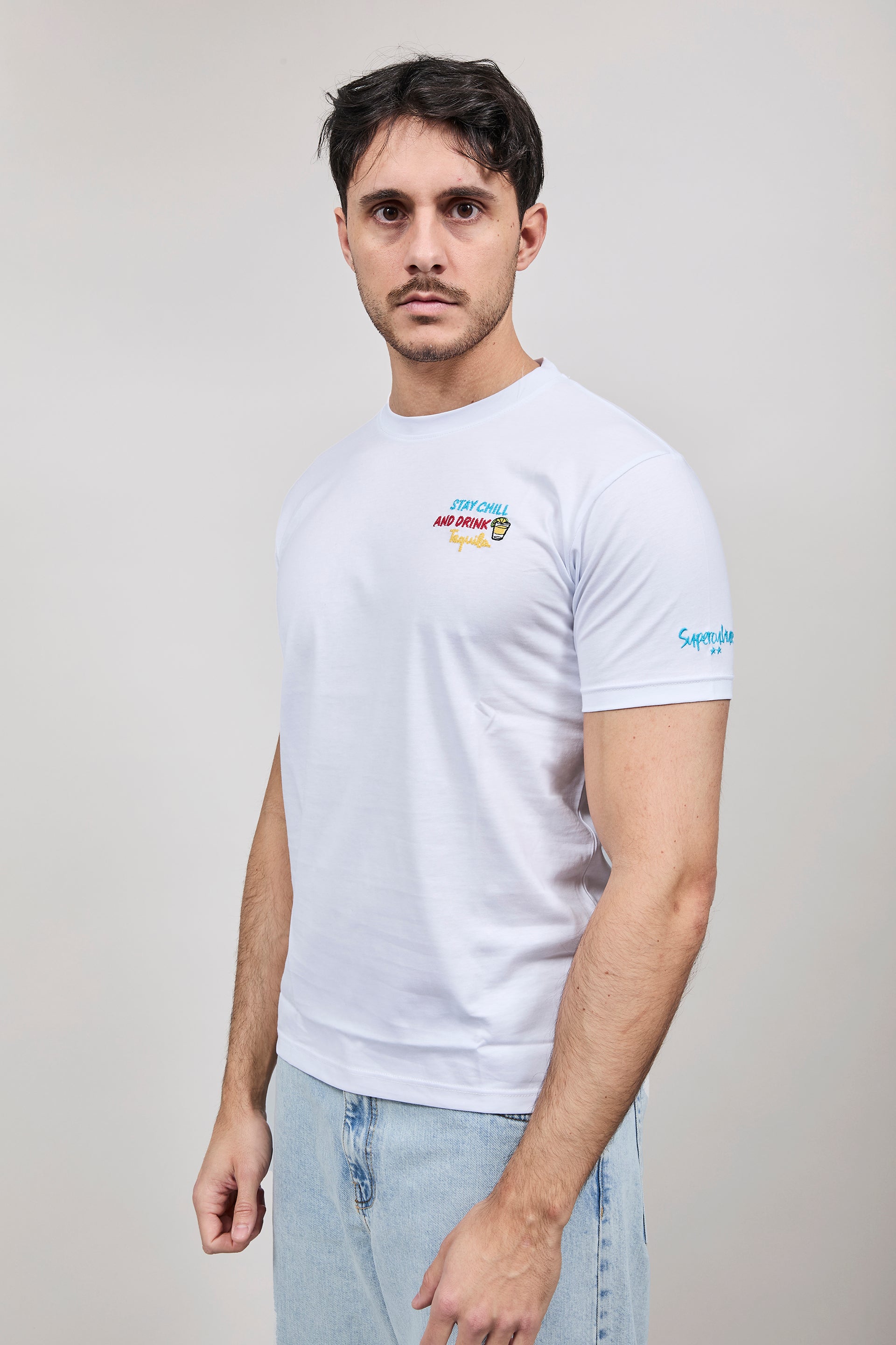 T-shirt Superculture Bianca A1833