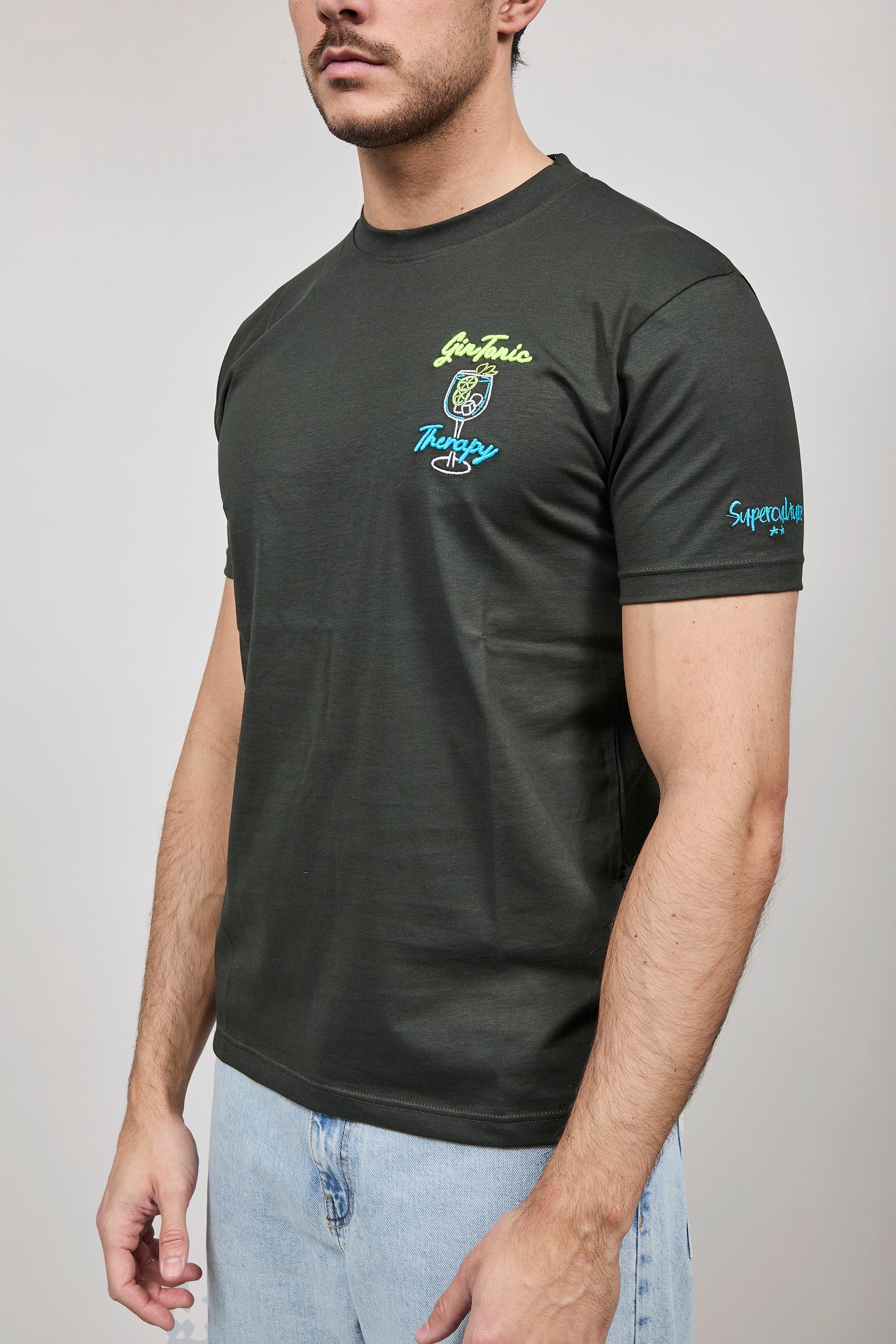 T-shirt Superculture Verde Militare A1839