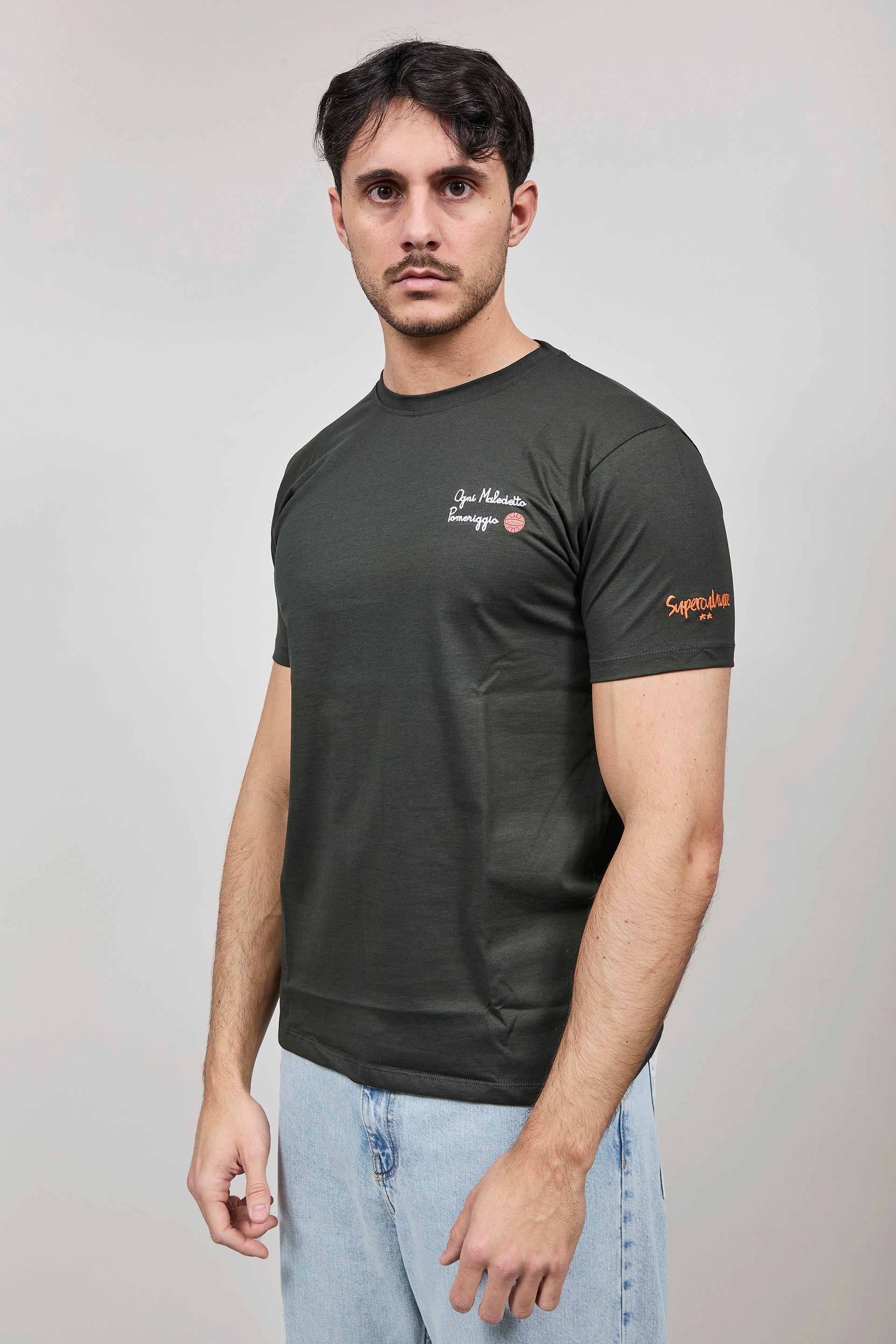 T-shirt Superculture Verde Militare A1907