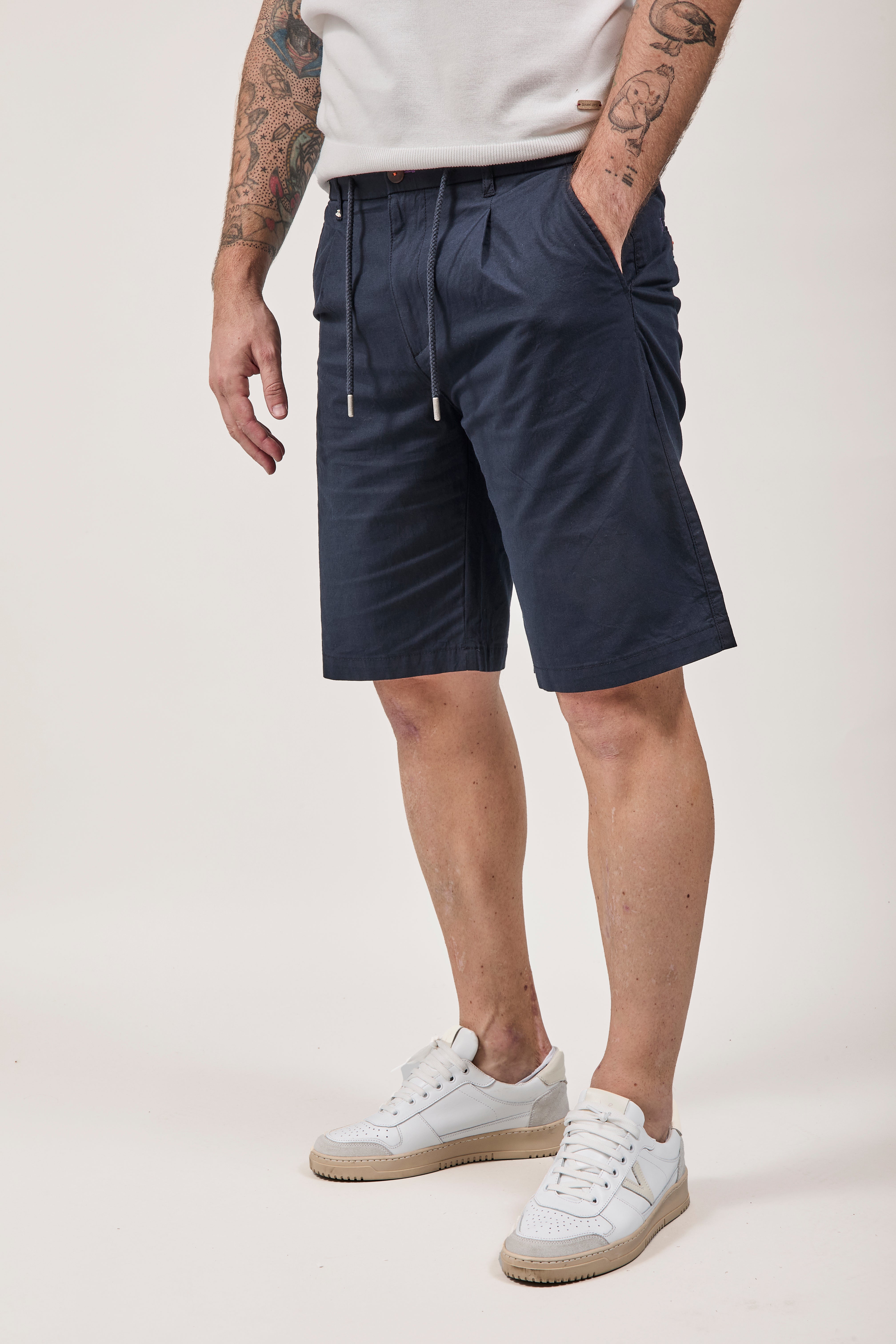 Bermuda Berna Lino Blu 239