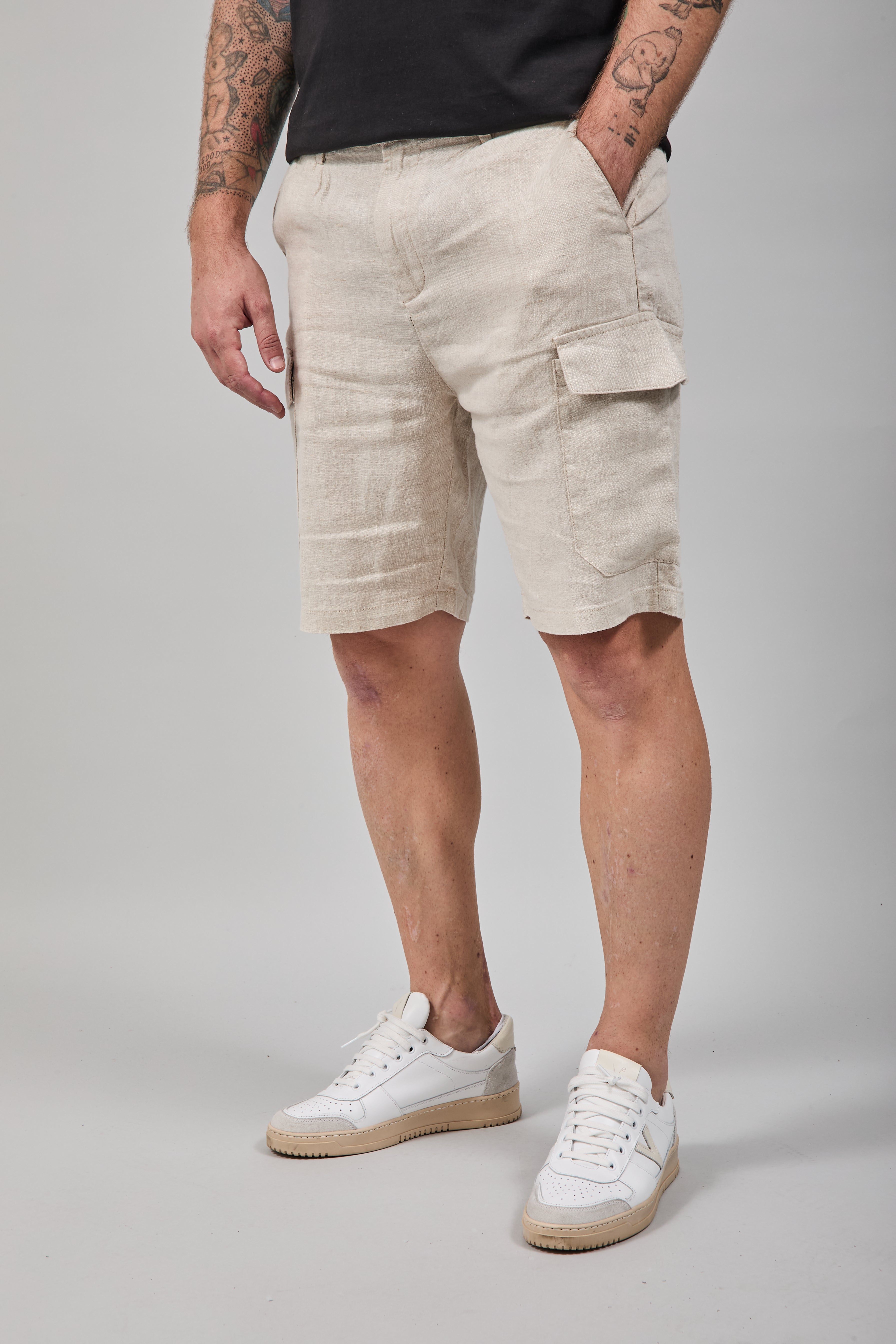 Bermuda Gianni Lupo Lino Beige 5209