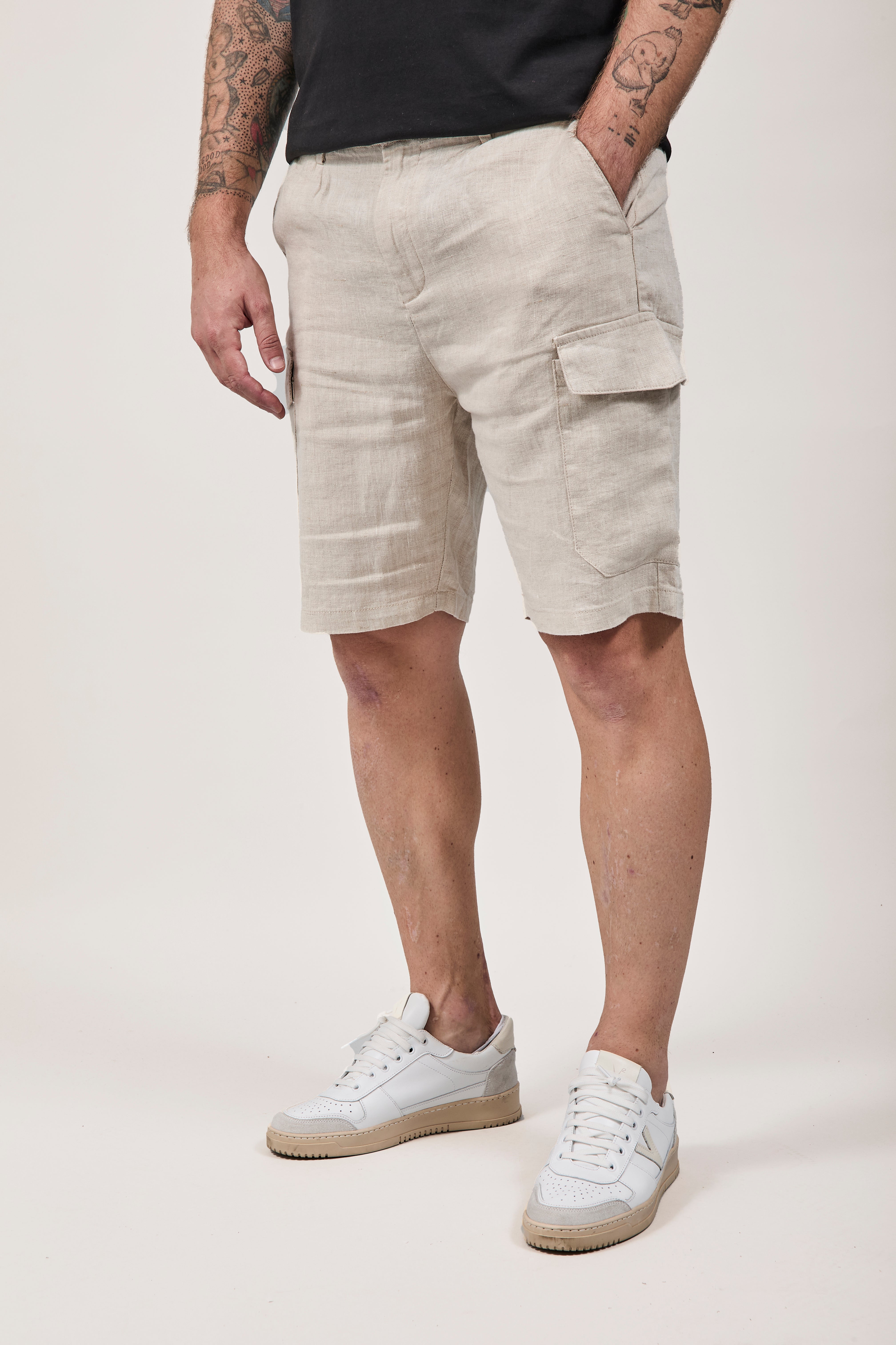 Bermuda Gianni Lupo Lino Beige 5209