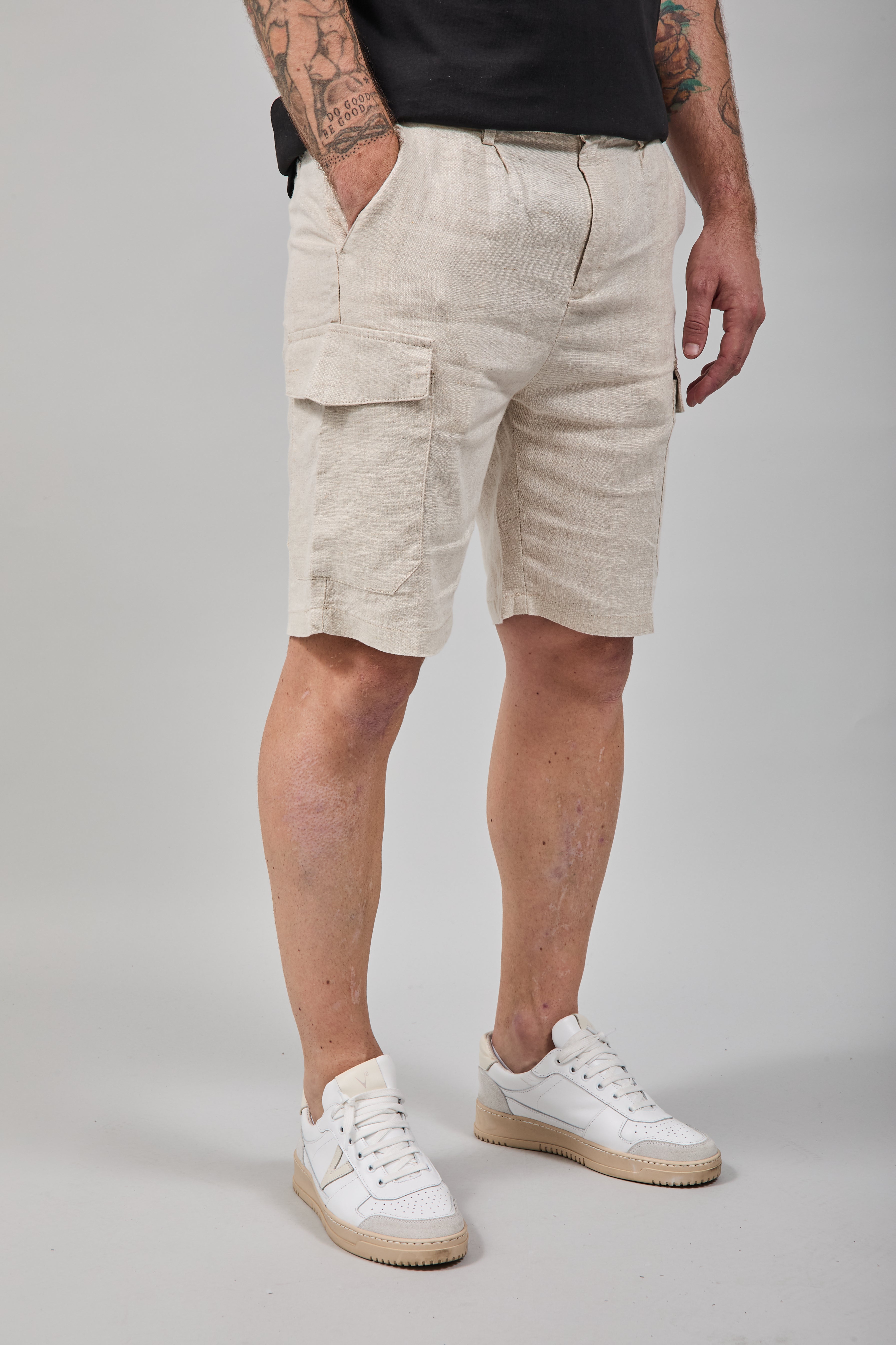 Bermuda Gianni Lupo Lino Beige 5209