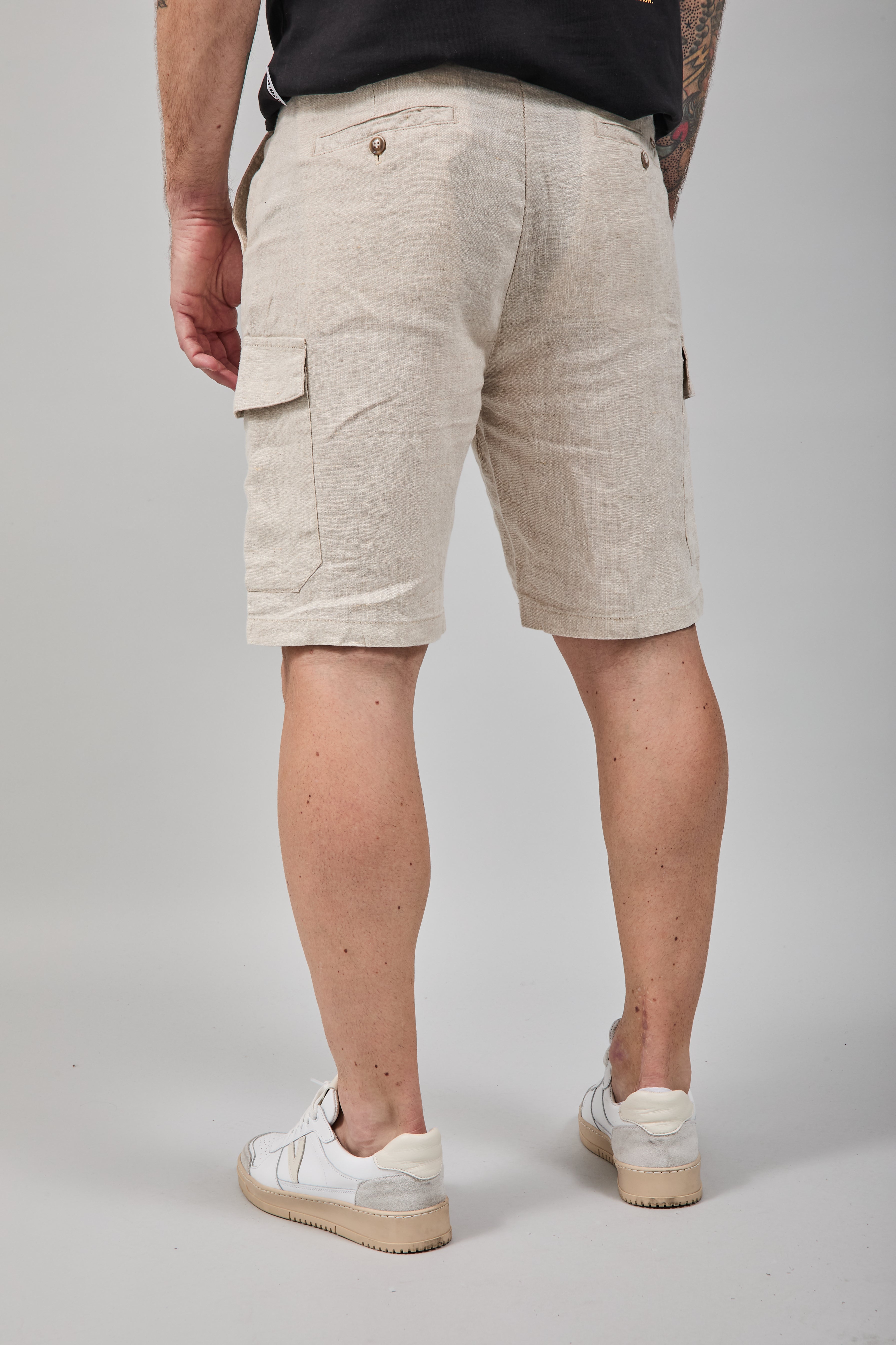 Bermuda Gianni Lupo Lino Beige 5209