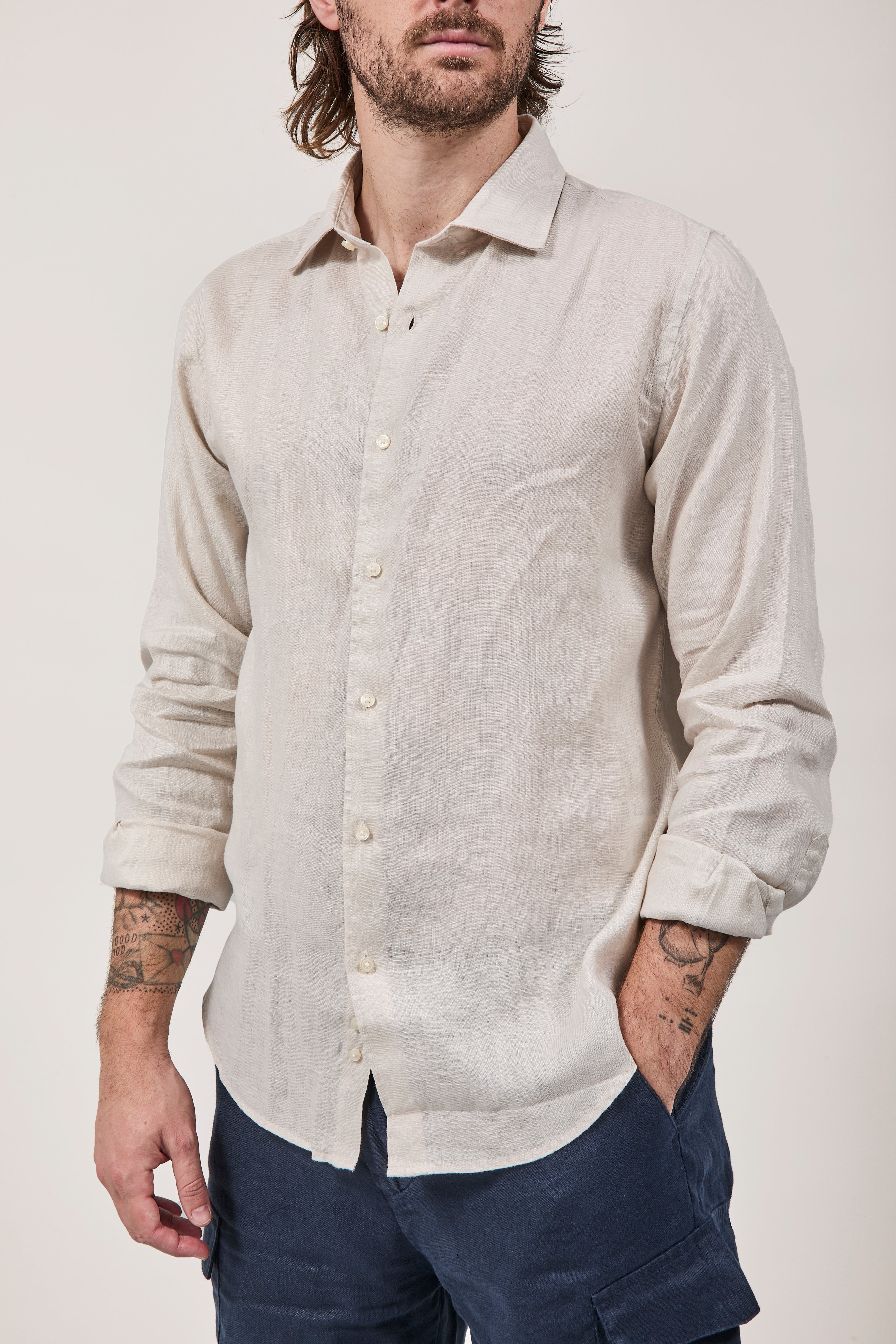 Camicia Berna Lino Panama 448
