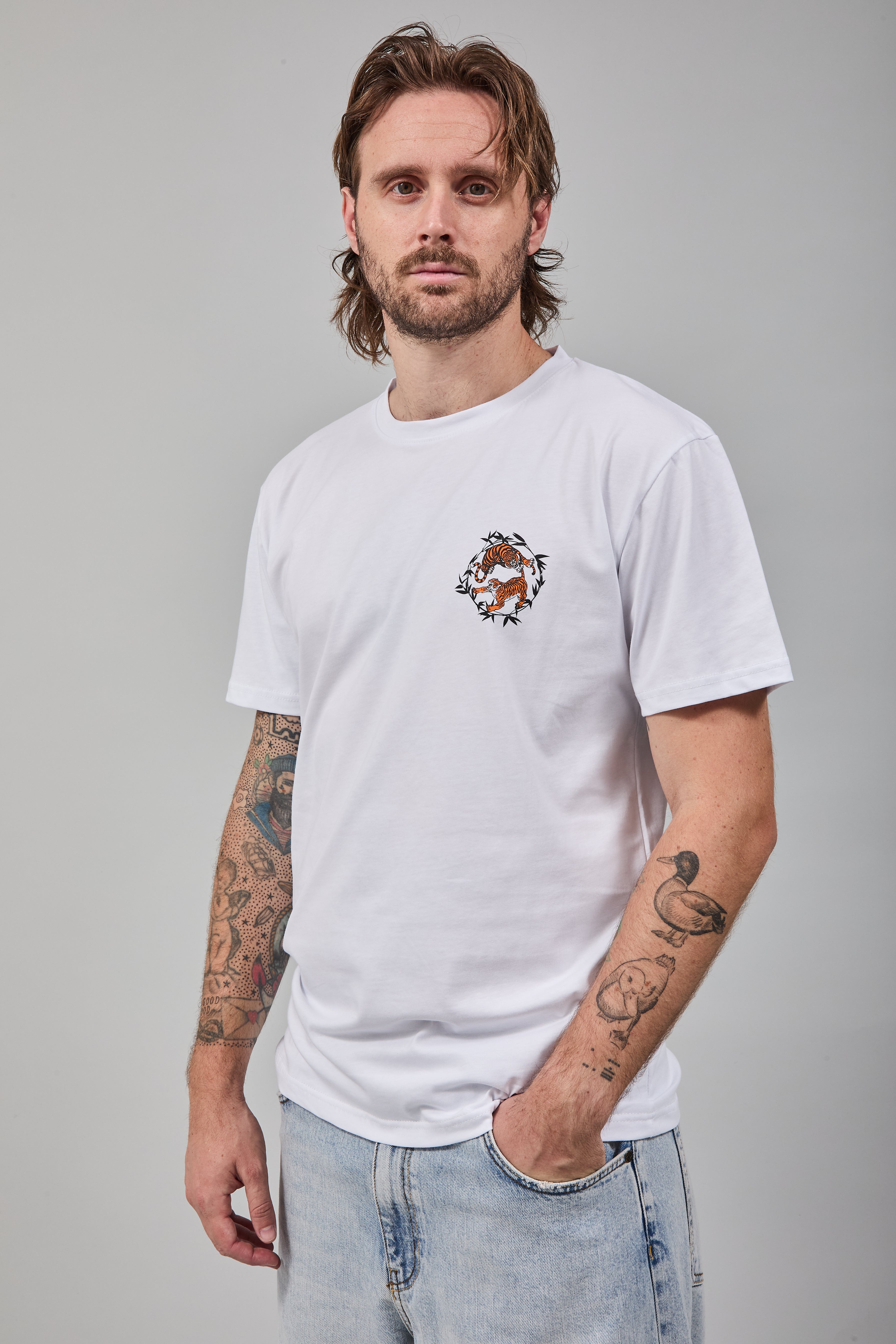 T-shirt Berna Tigri Bianca