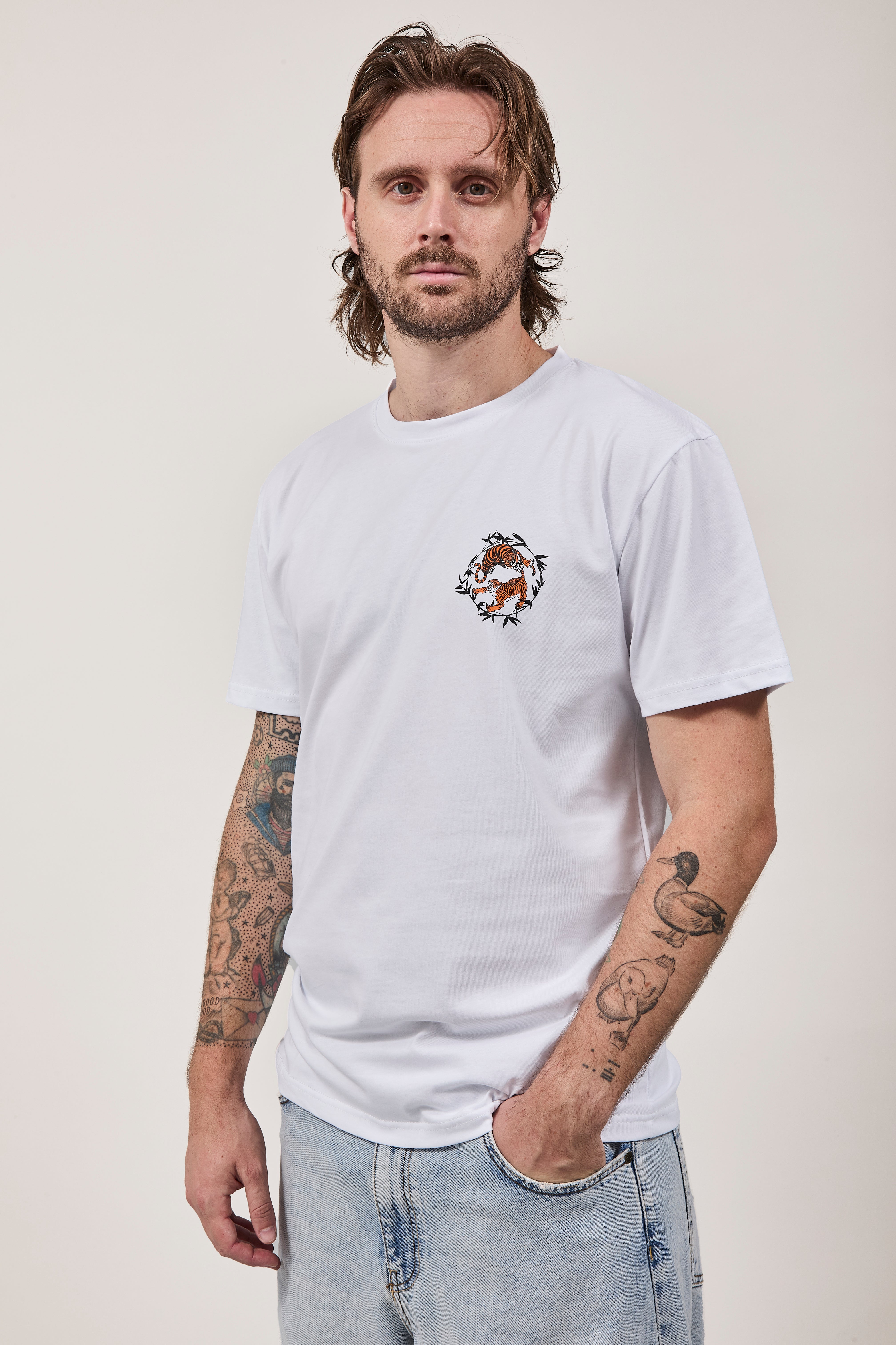 T-shirt Berna Tigri Bianca
