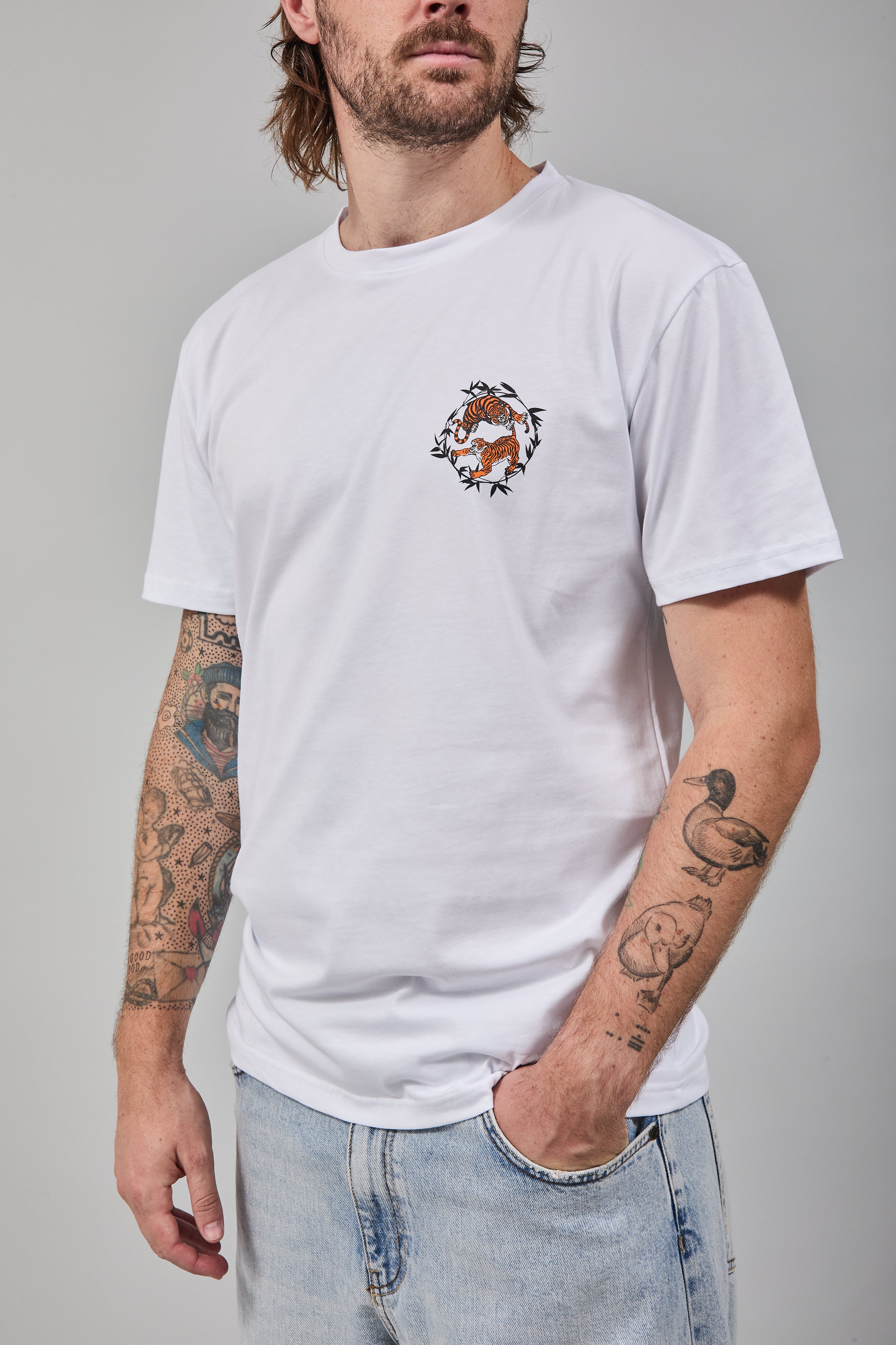 T-shirt Berna Tigri Bianca