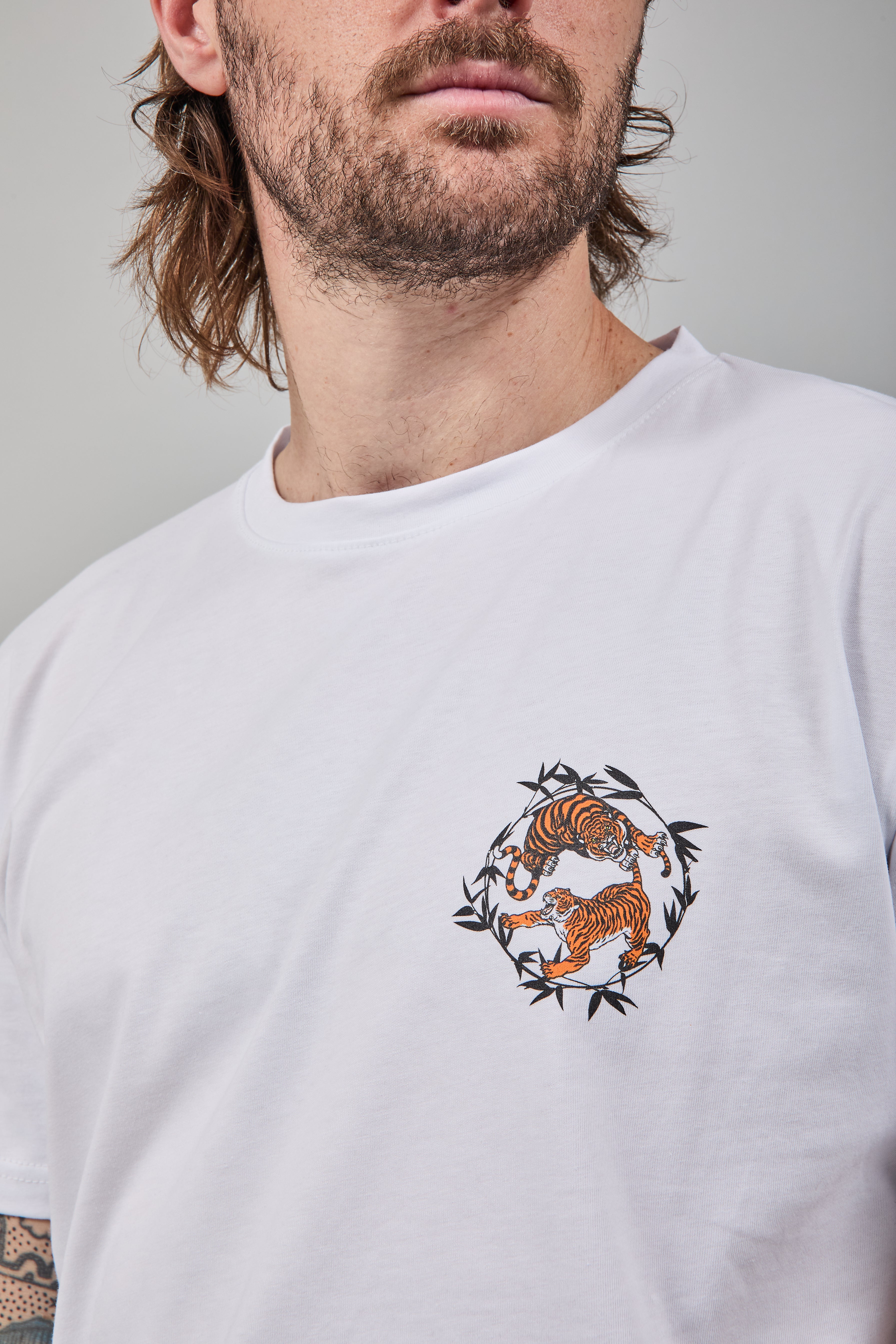 T-shirt Berna Tigri Bianca
