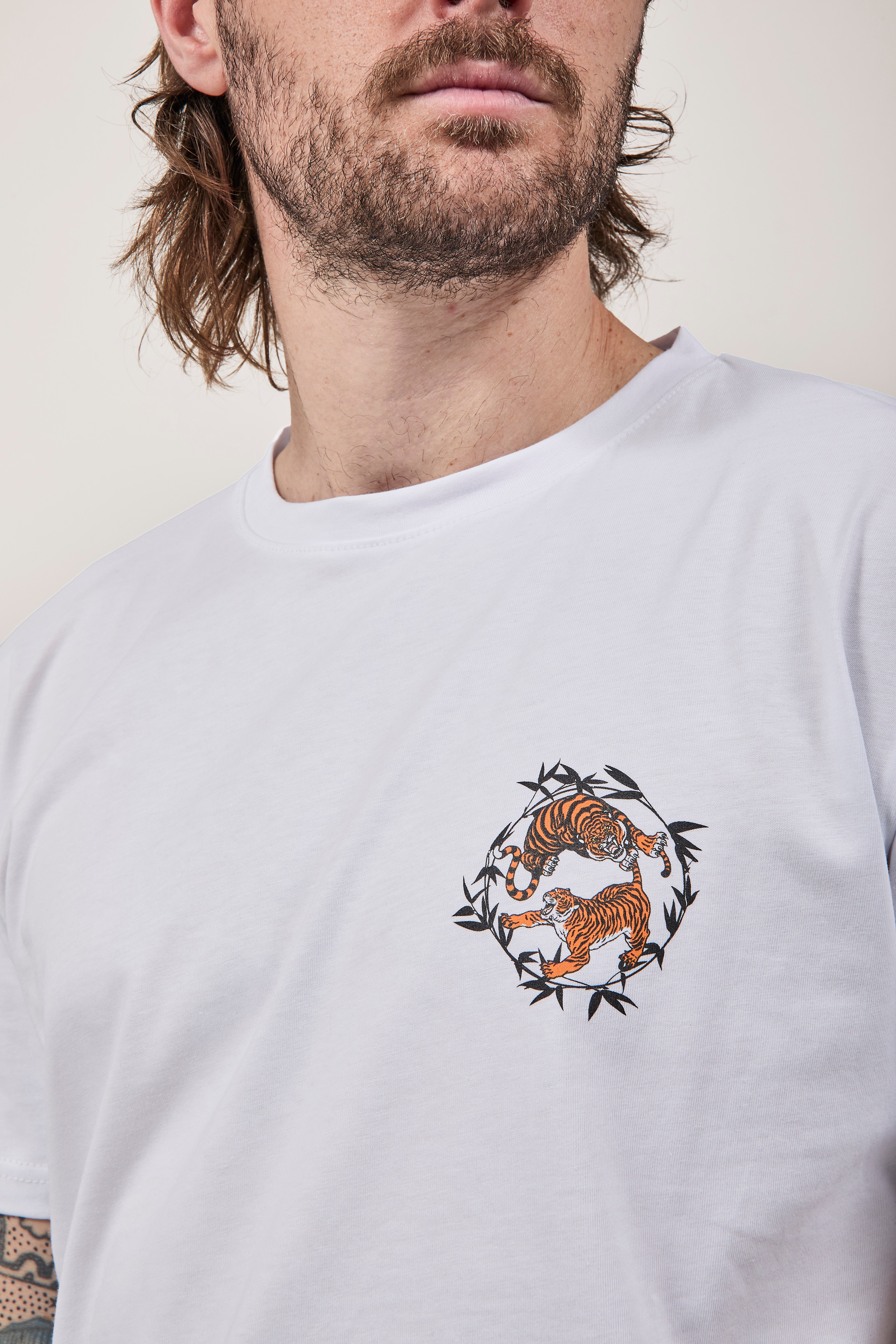 T-shirt Berna Tigri Bianca
