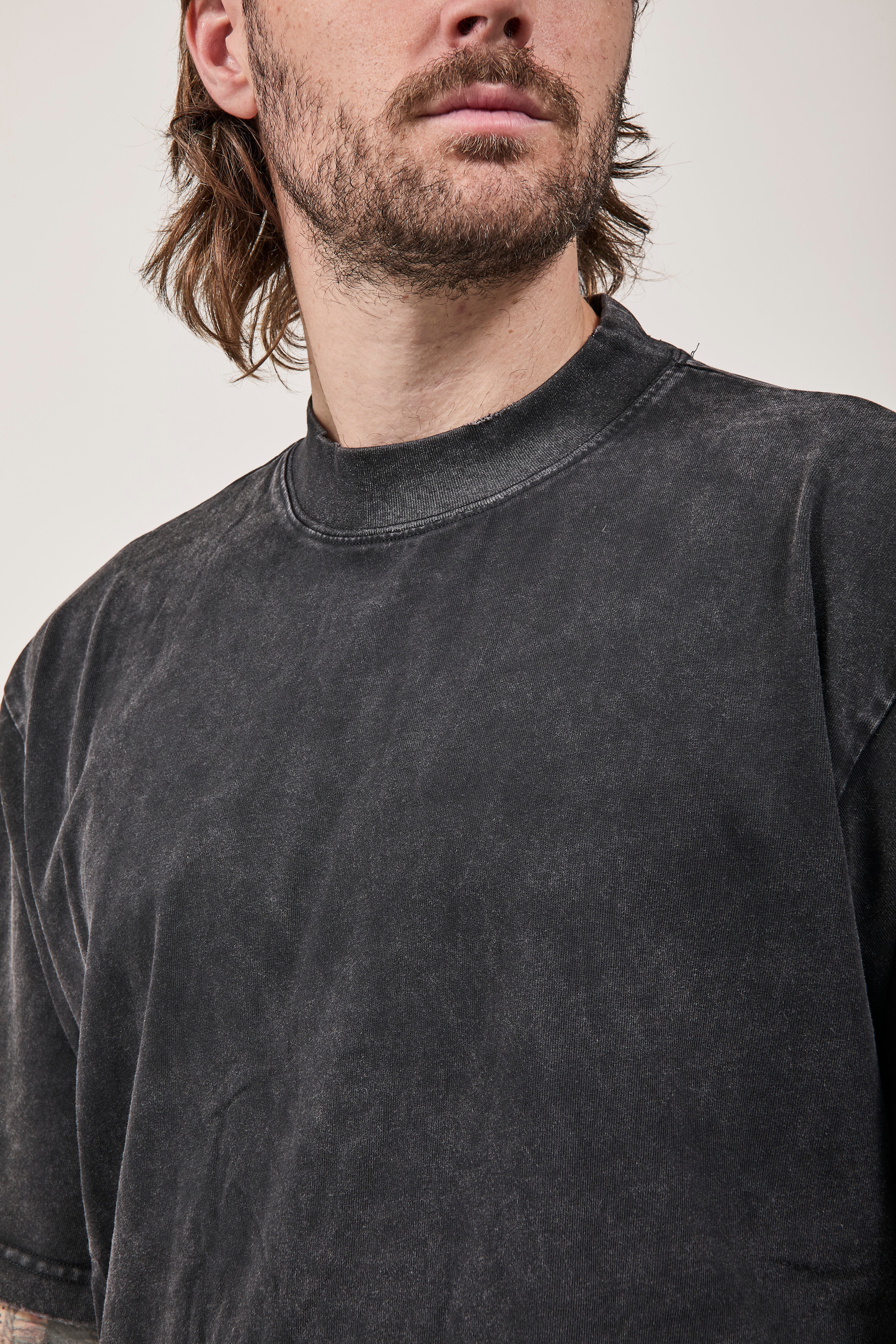 T-shirt Berna Stone Washed Nera