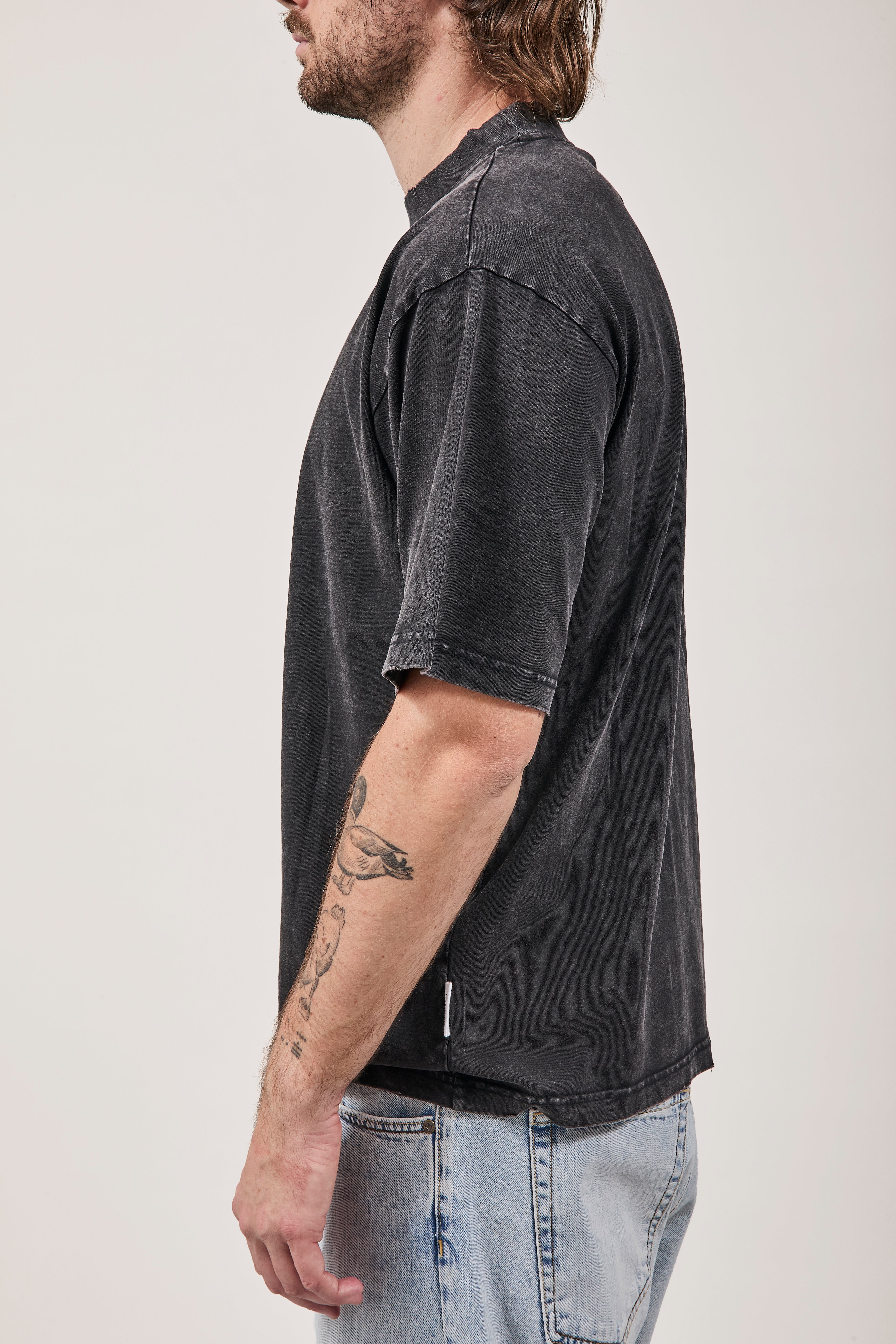 T-shirt Berna Stone Washed Nera
