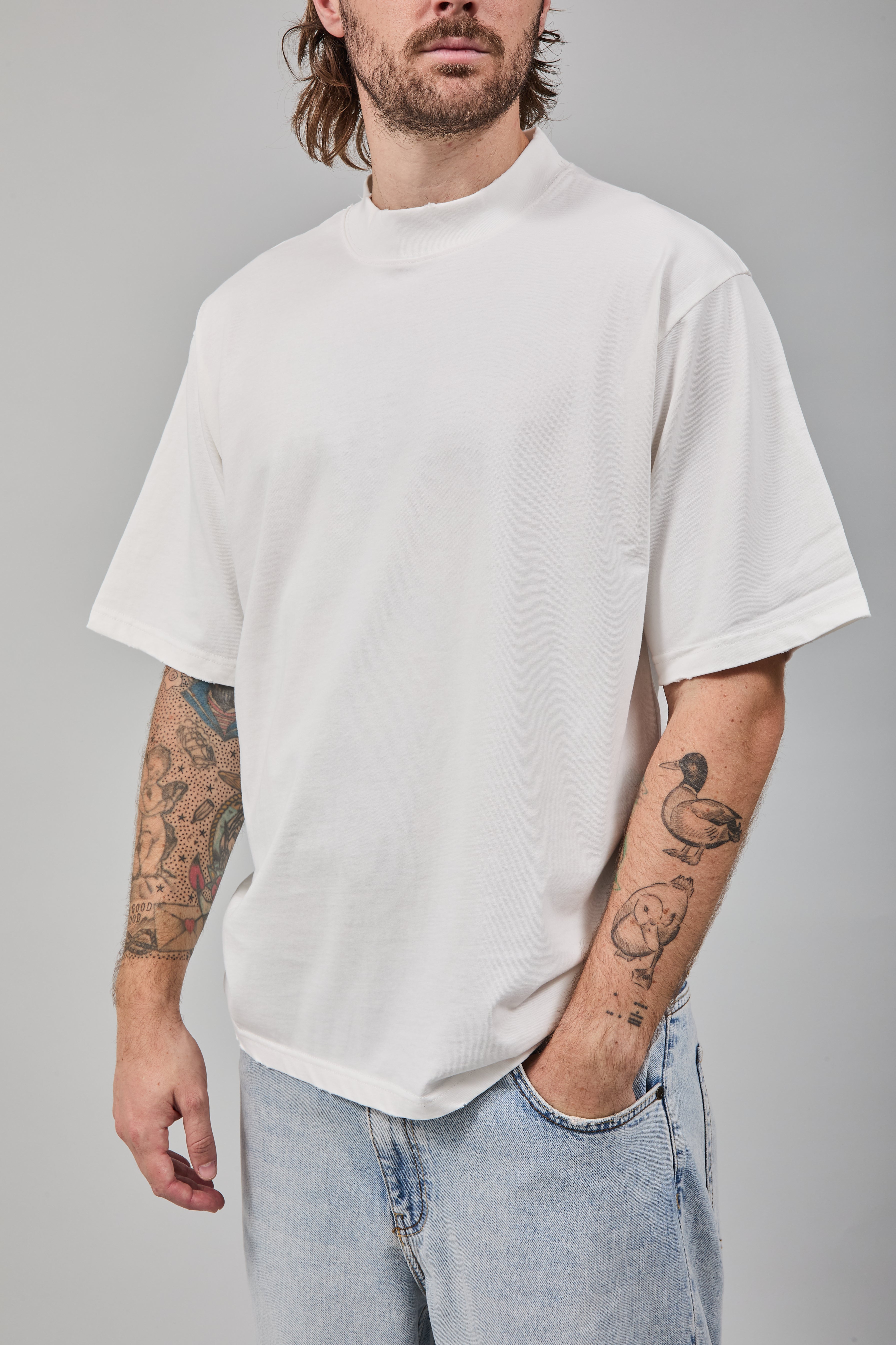 T-shirt Berna Stone Washed Bianca