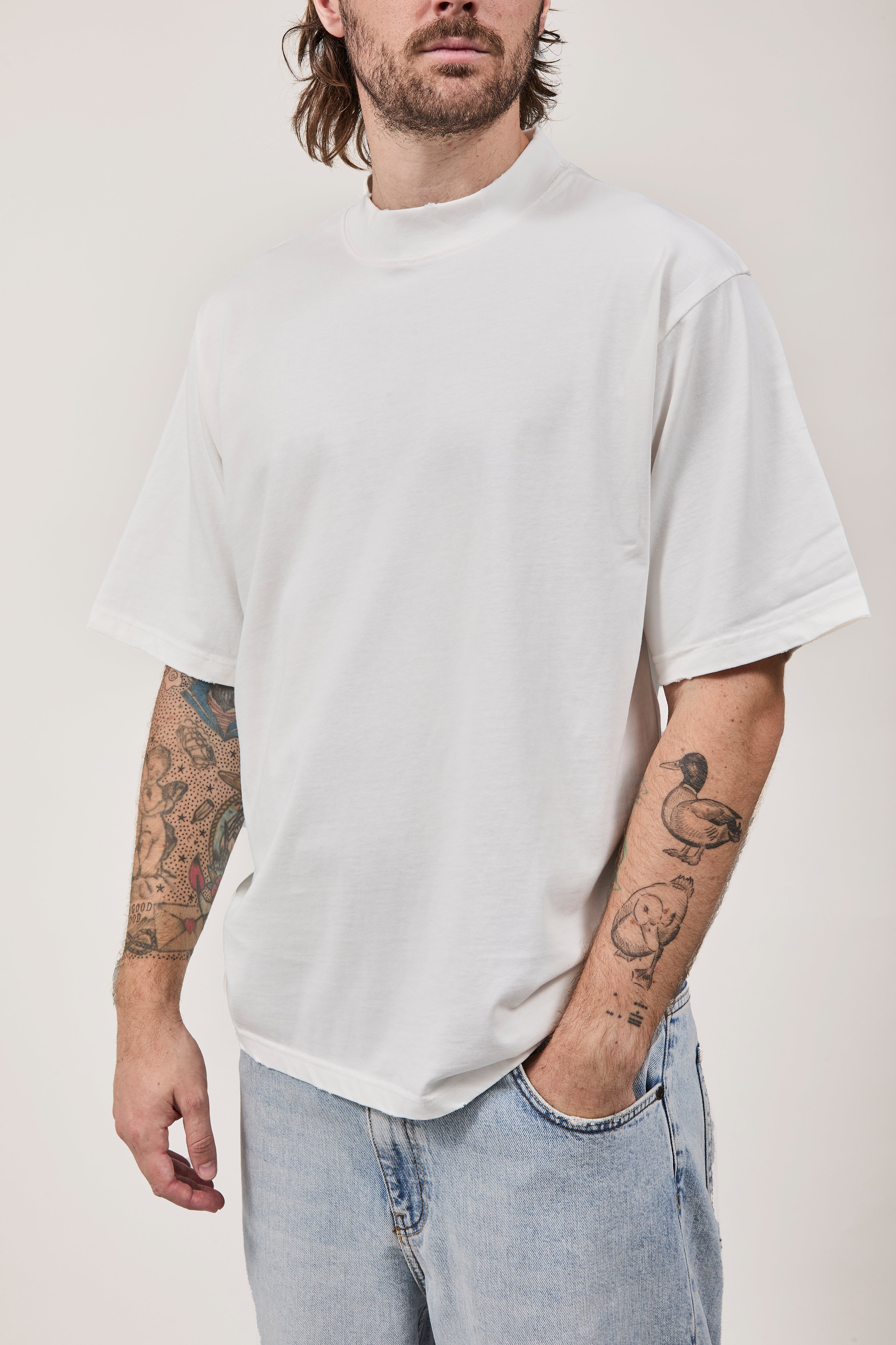 T-shirt Berna Stone Washed Bianca