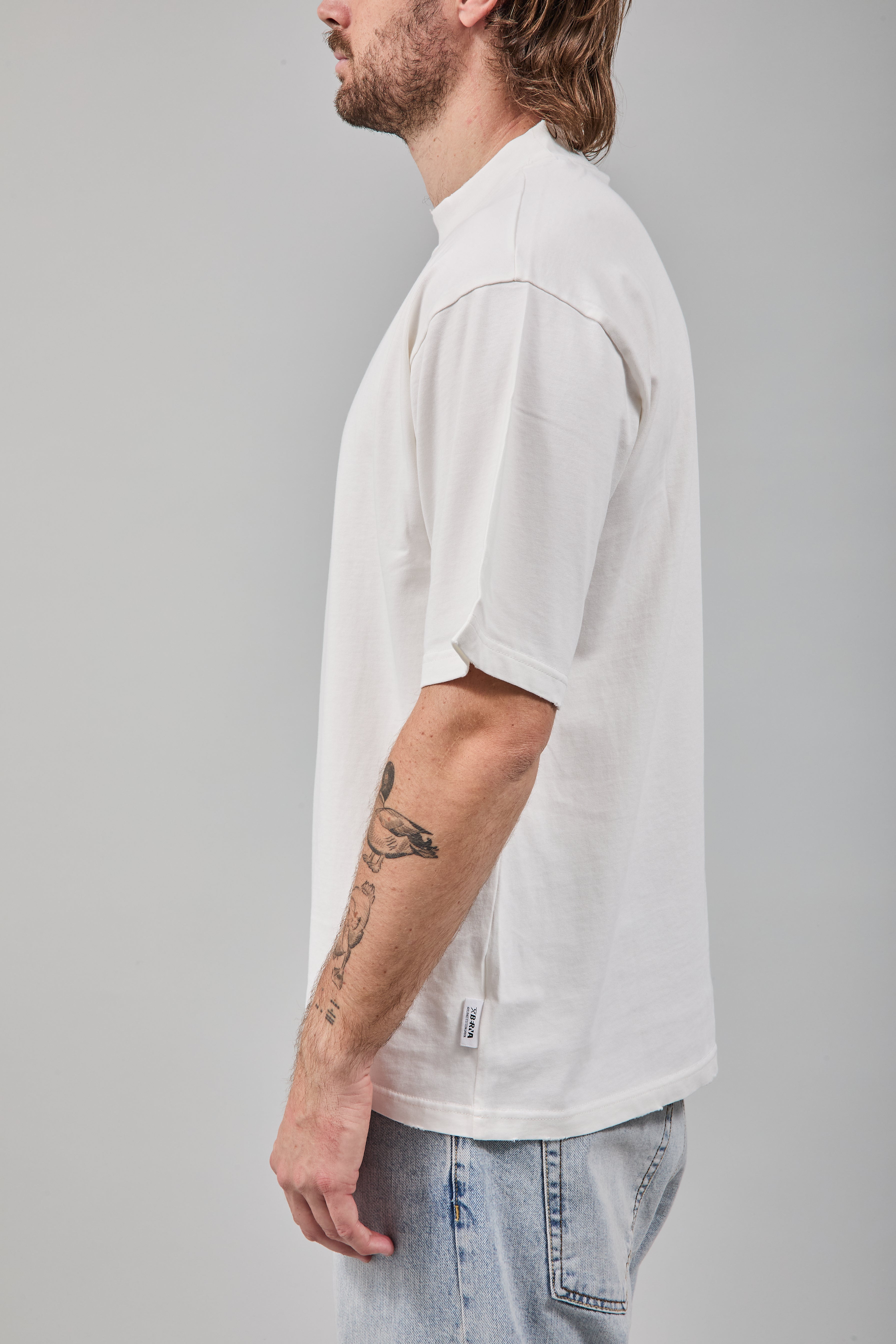 T-shirt Berna Stone Washed Bianca