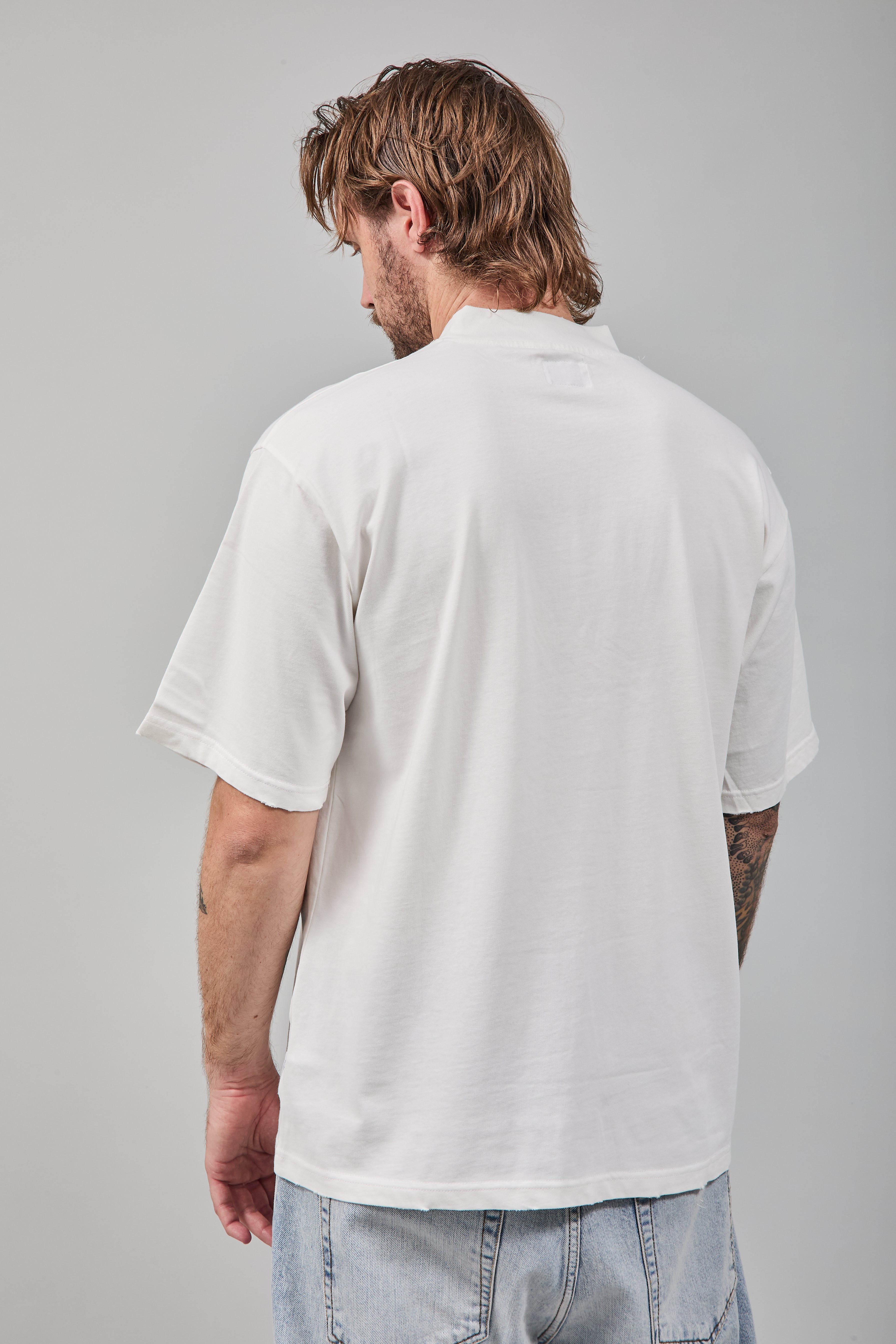 T-shirt Berna Stone Washed Bianca