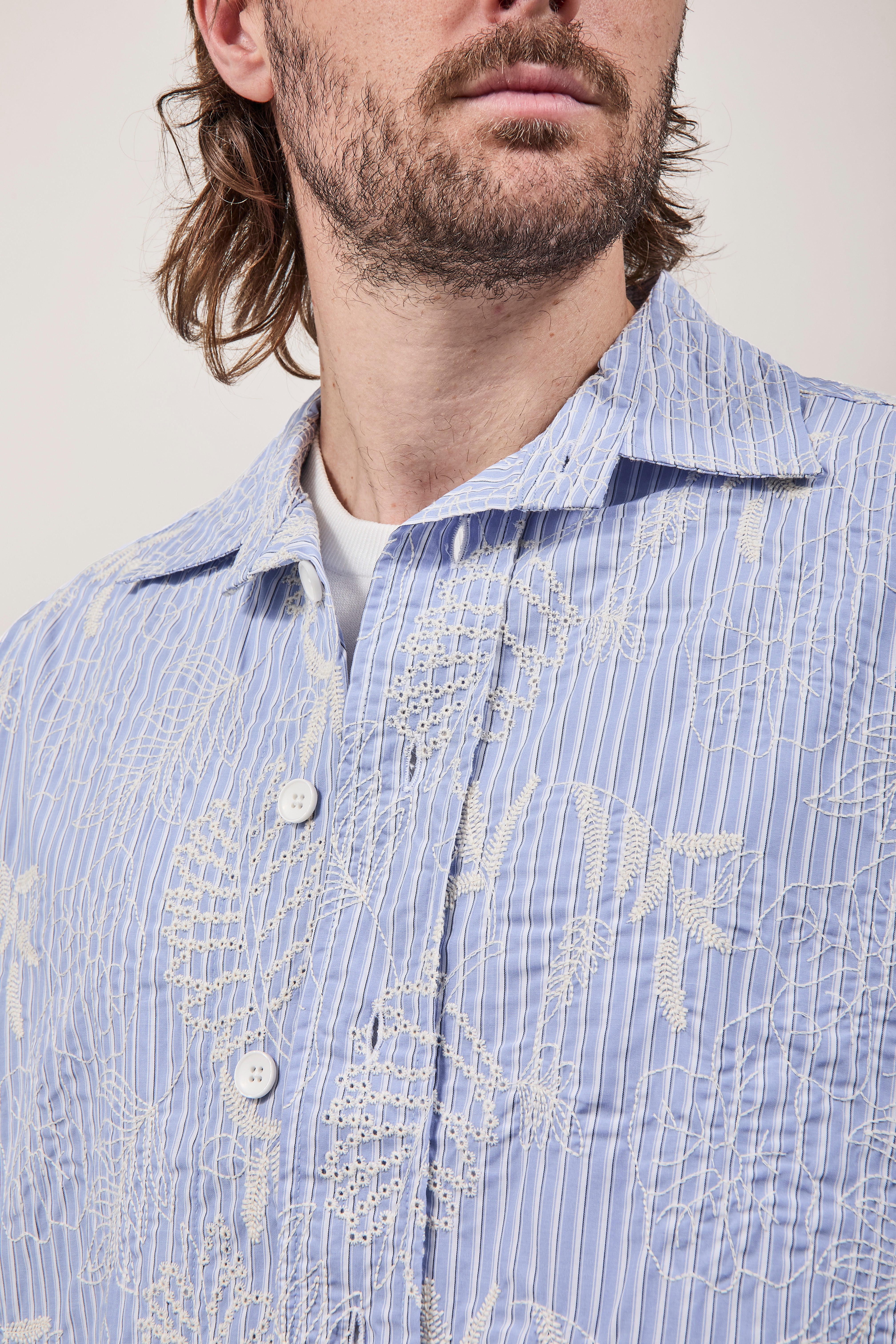 Camicia Berna Righe Fiori