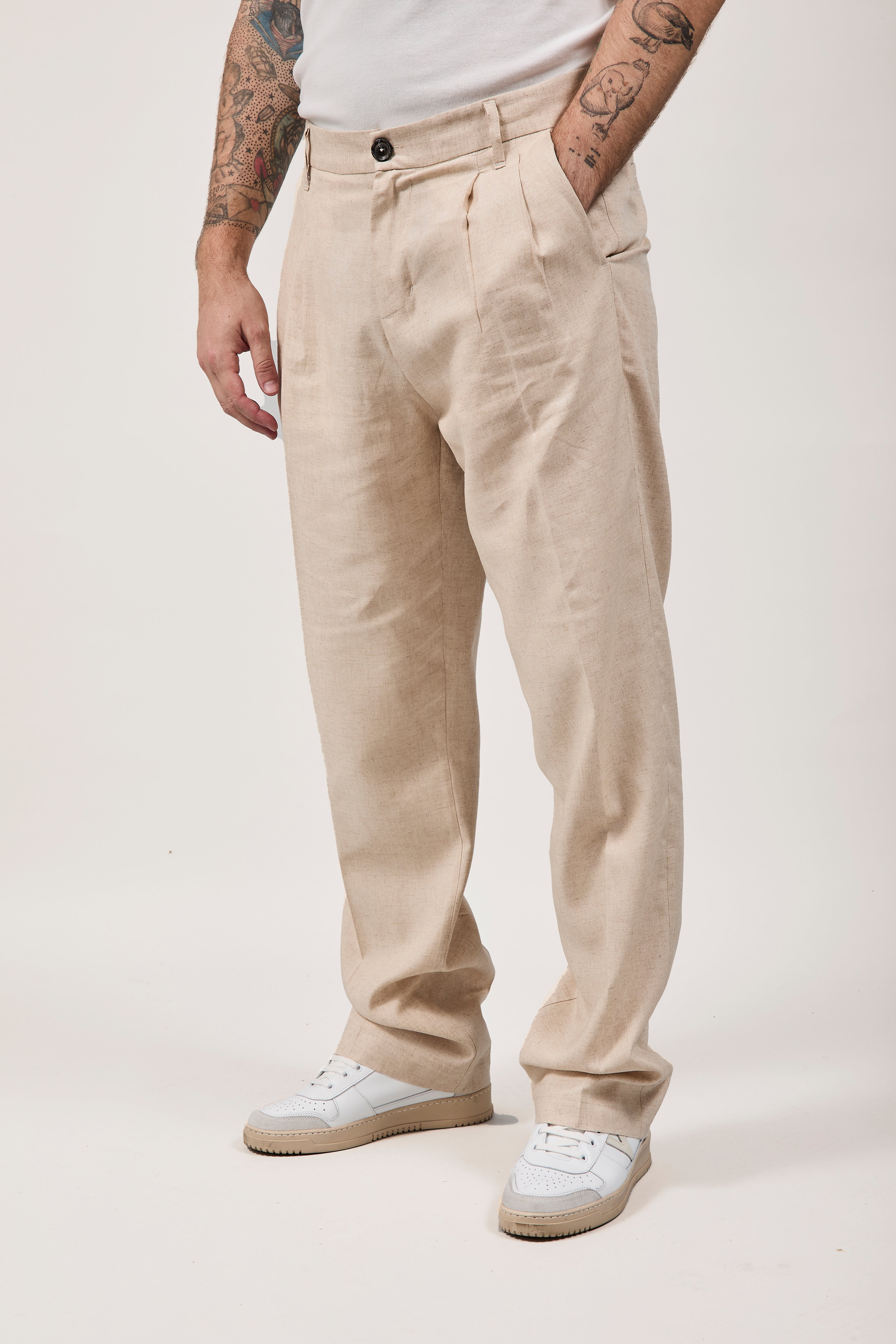 Pantalone Imperial Lino Palazzo Calce
