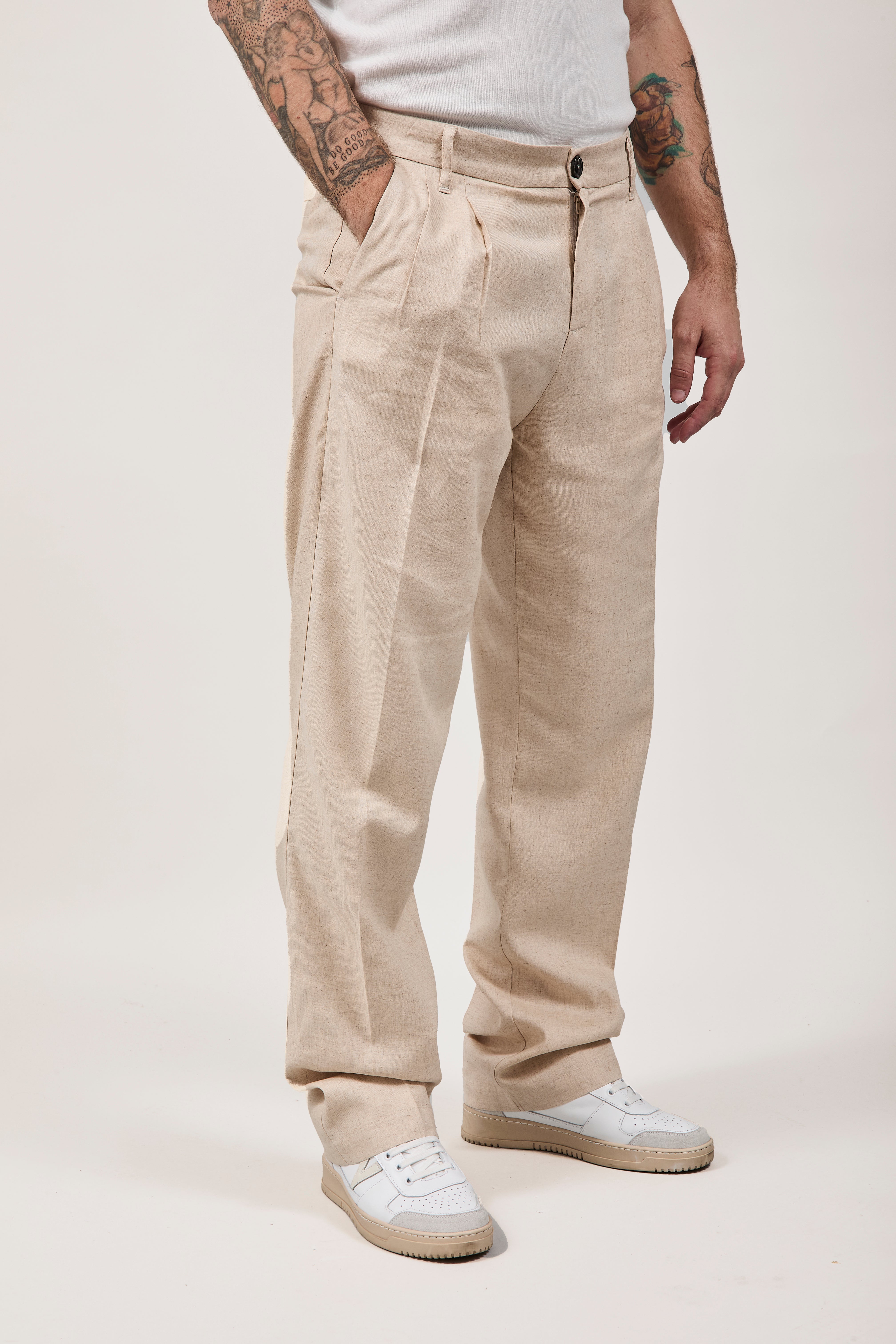 Pantalone Imperial Lino Palazzo Calce