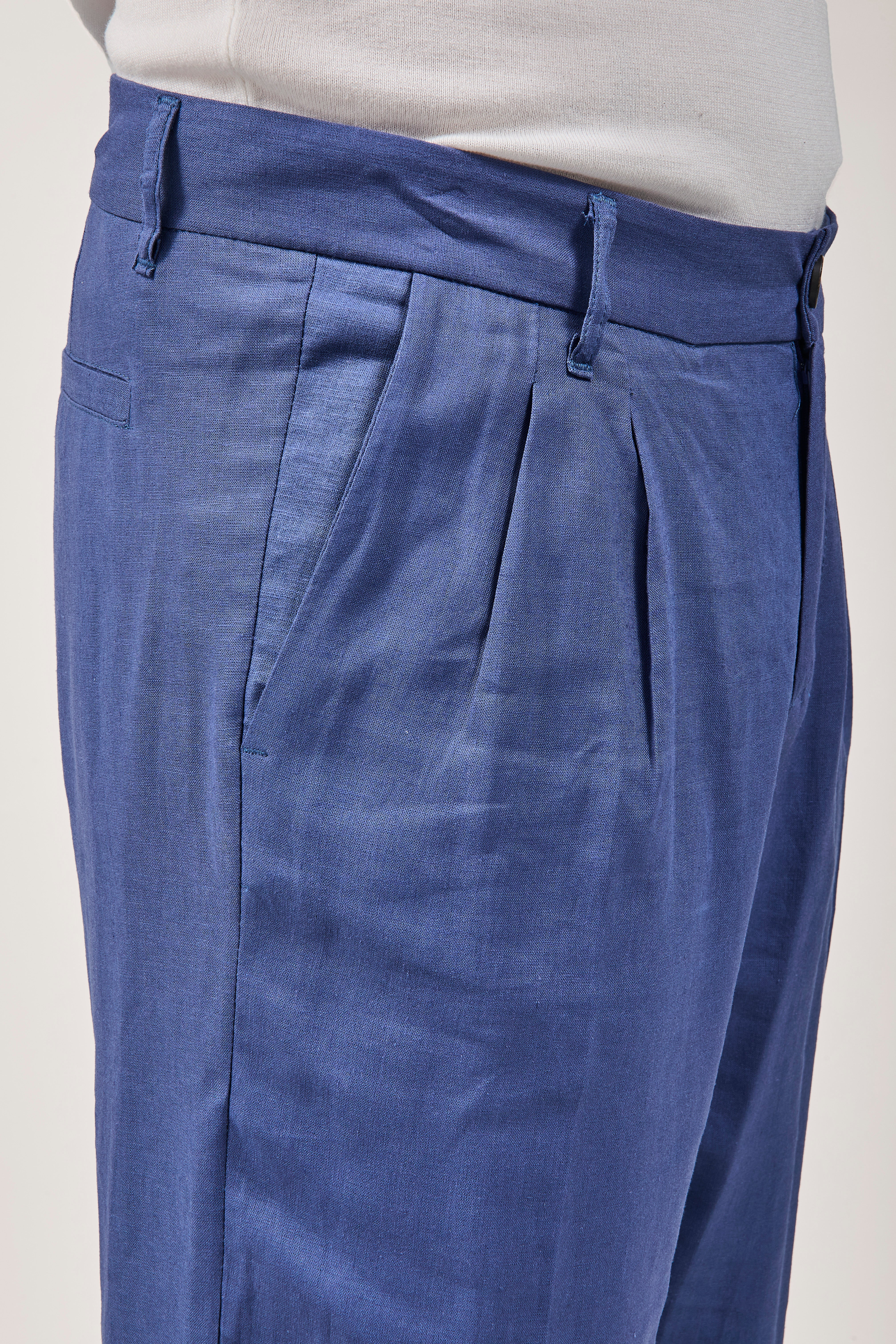 Pantalone Imperial Lino Palazzo Denim