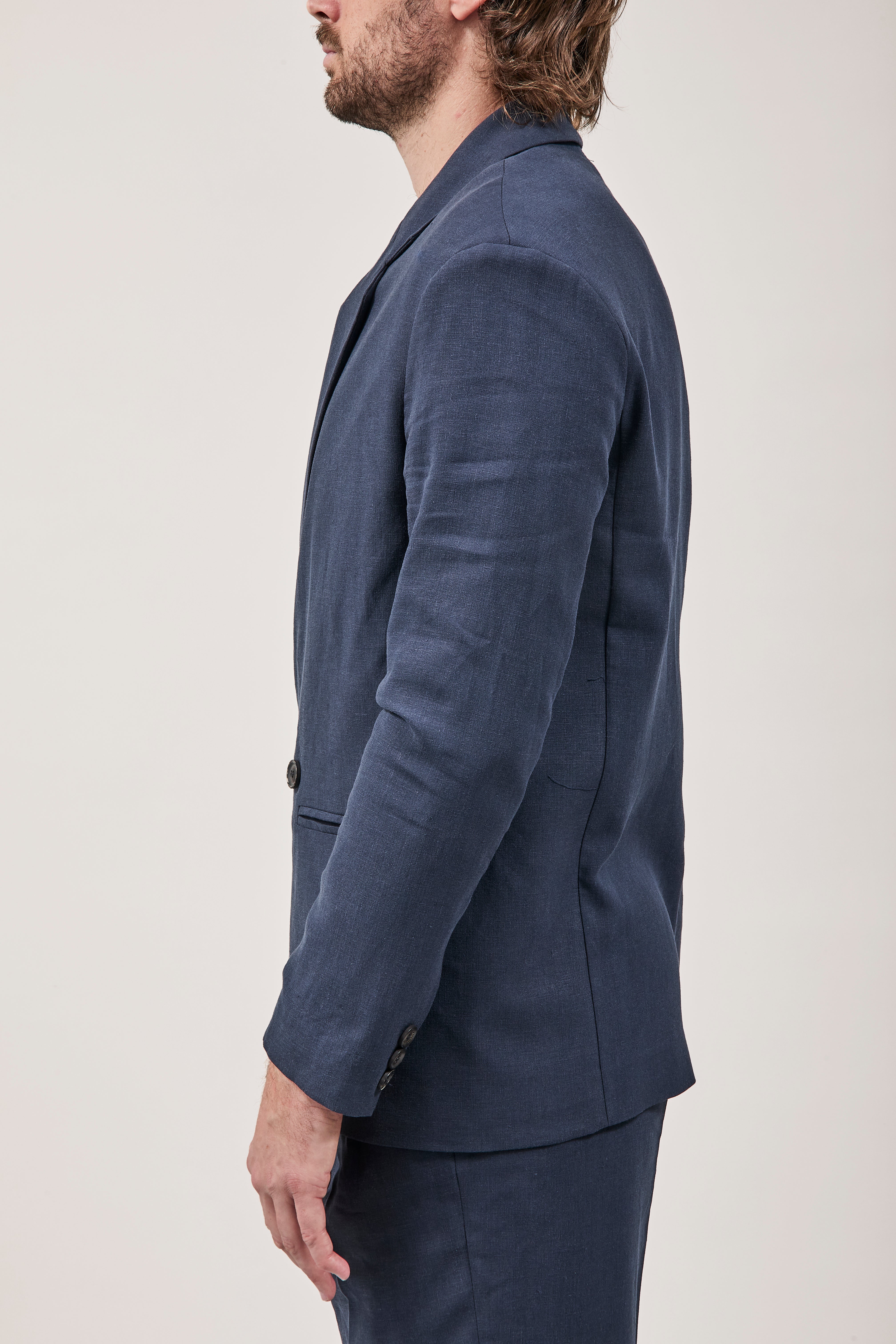 Giacca Imperial Lino Over Navy