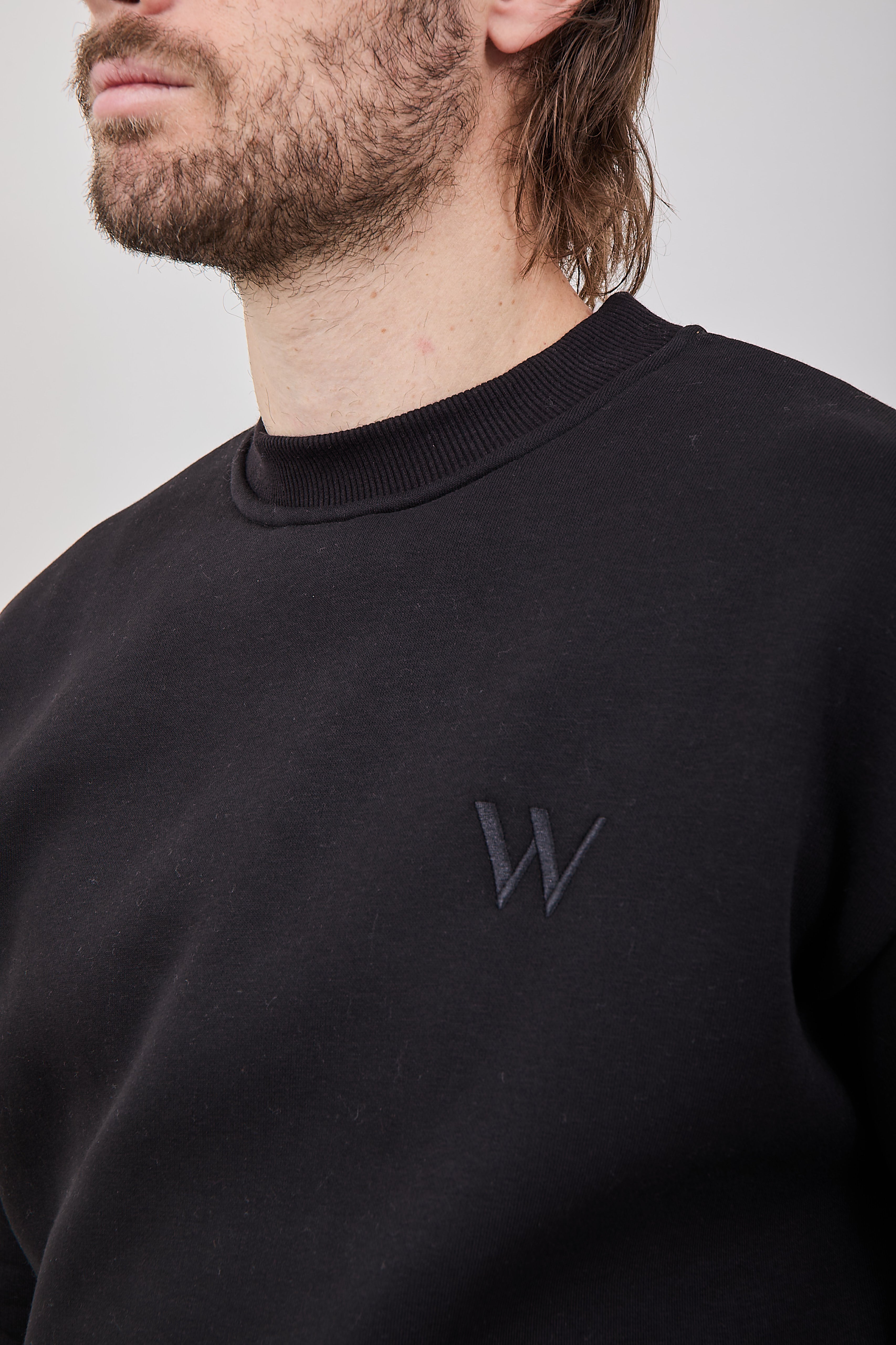 Felpa Girocollo Why Not Brand Essential Nera