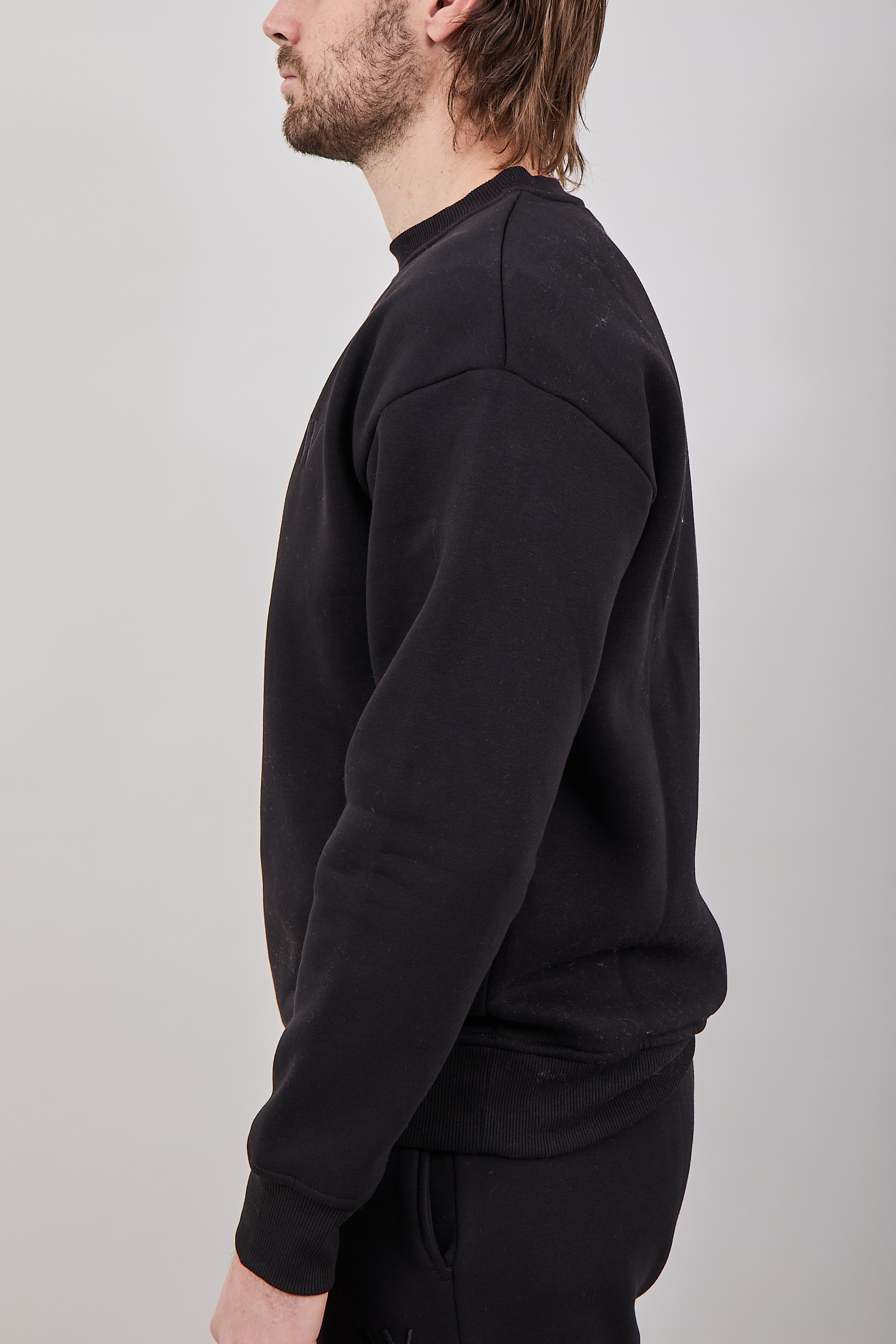 Felpa Girocollo Why Not Brand Essential Nera