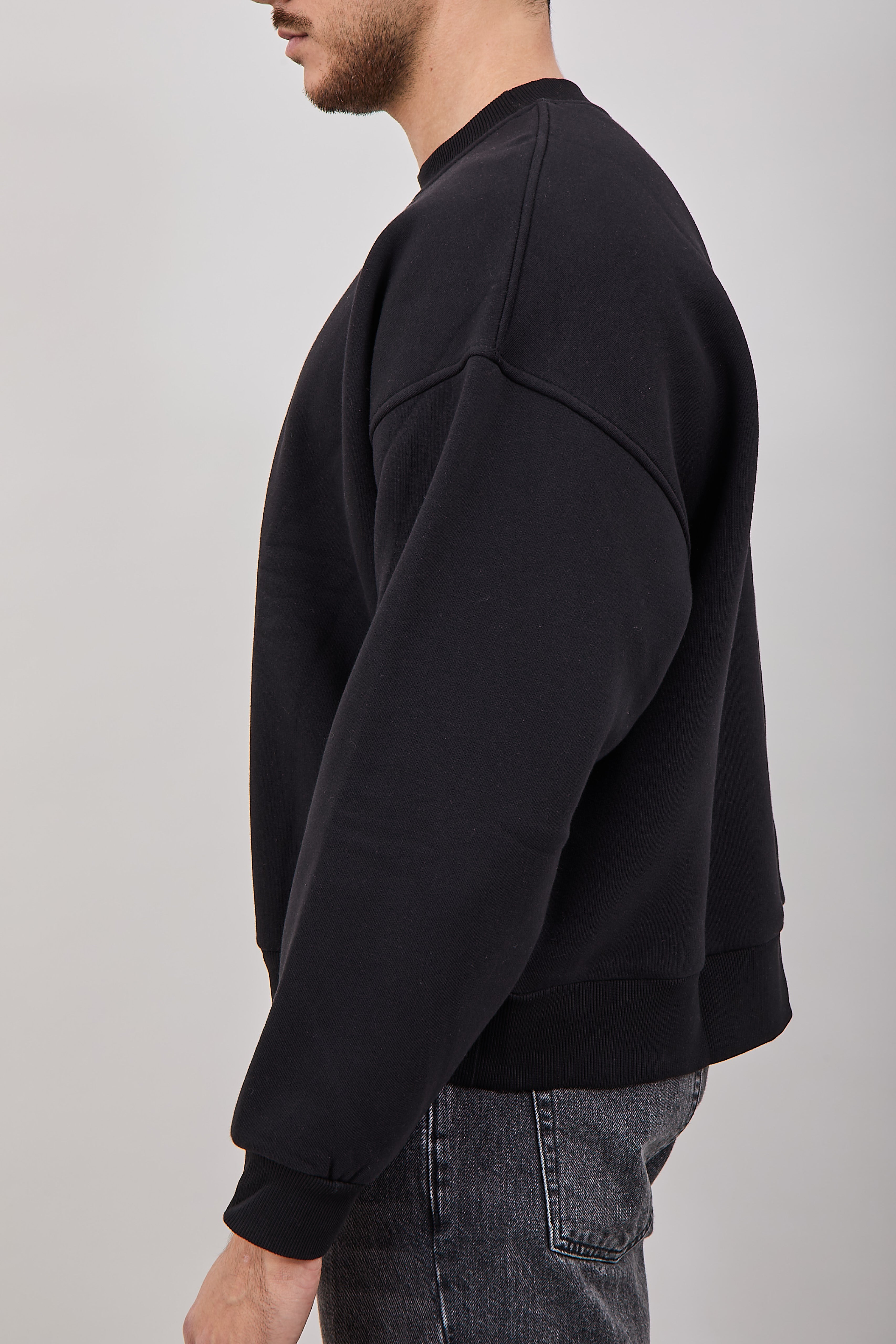 Felpa Njb Cropped Girocollo Nero