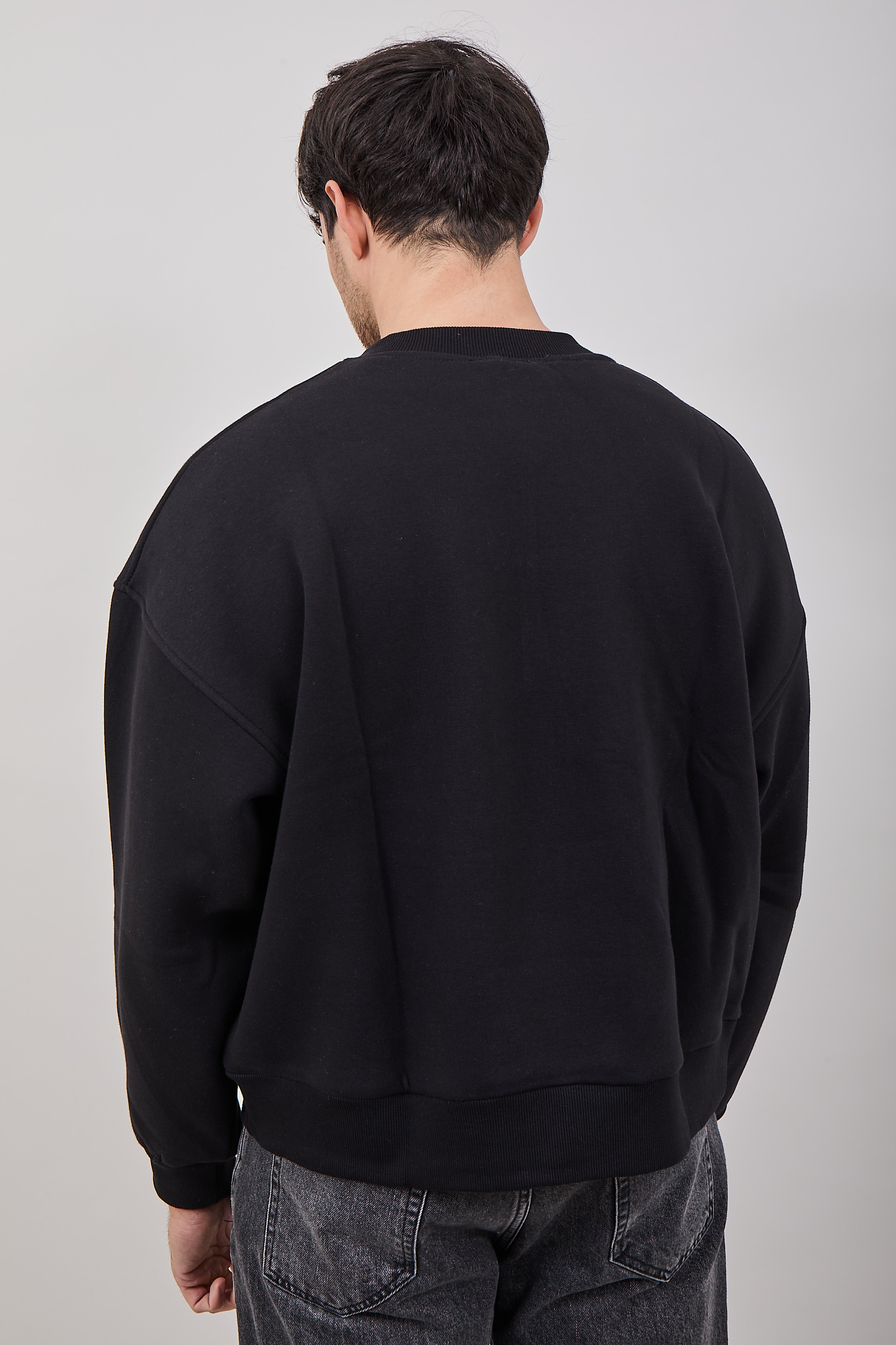 Felpa Njb Cropped Girocollo Nero