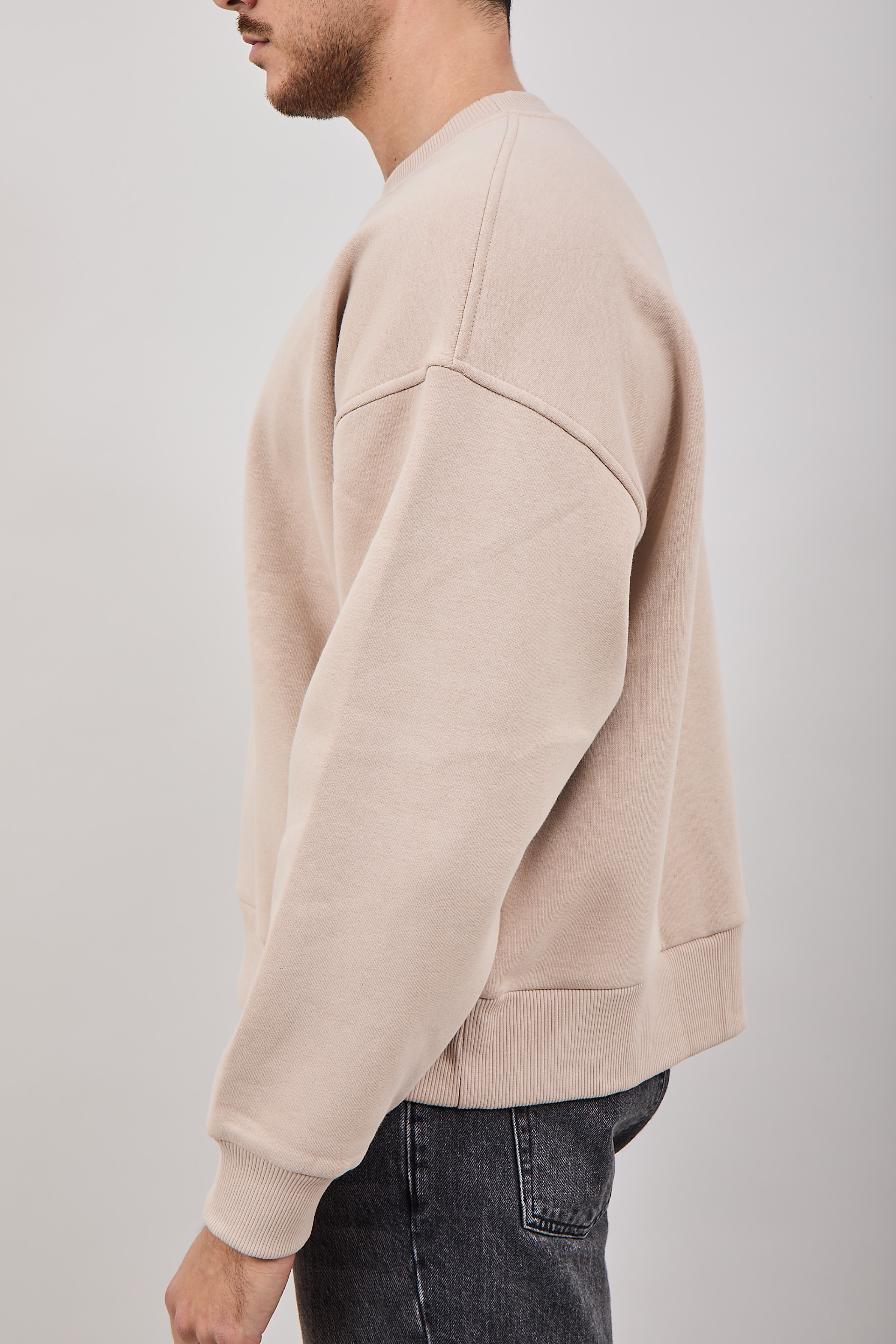 Felpa Njb Cropped Girocollo Avorio