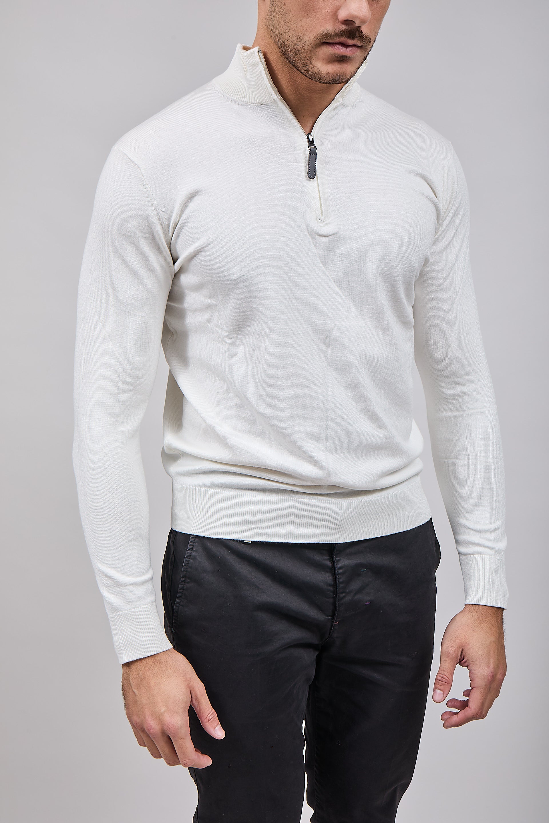 Lupetto Over-d Zip Panna M25