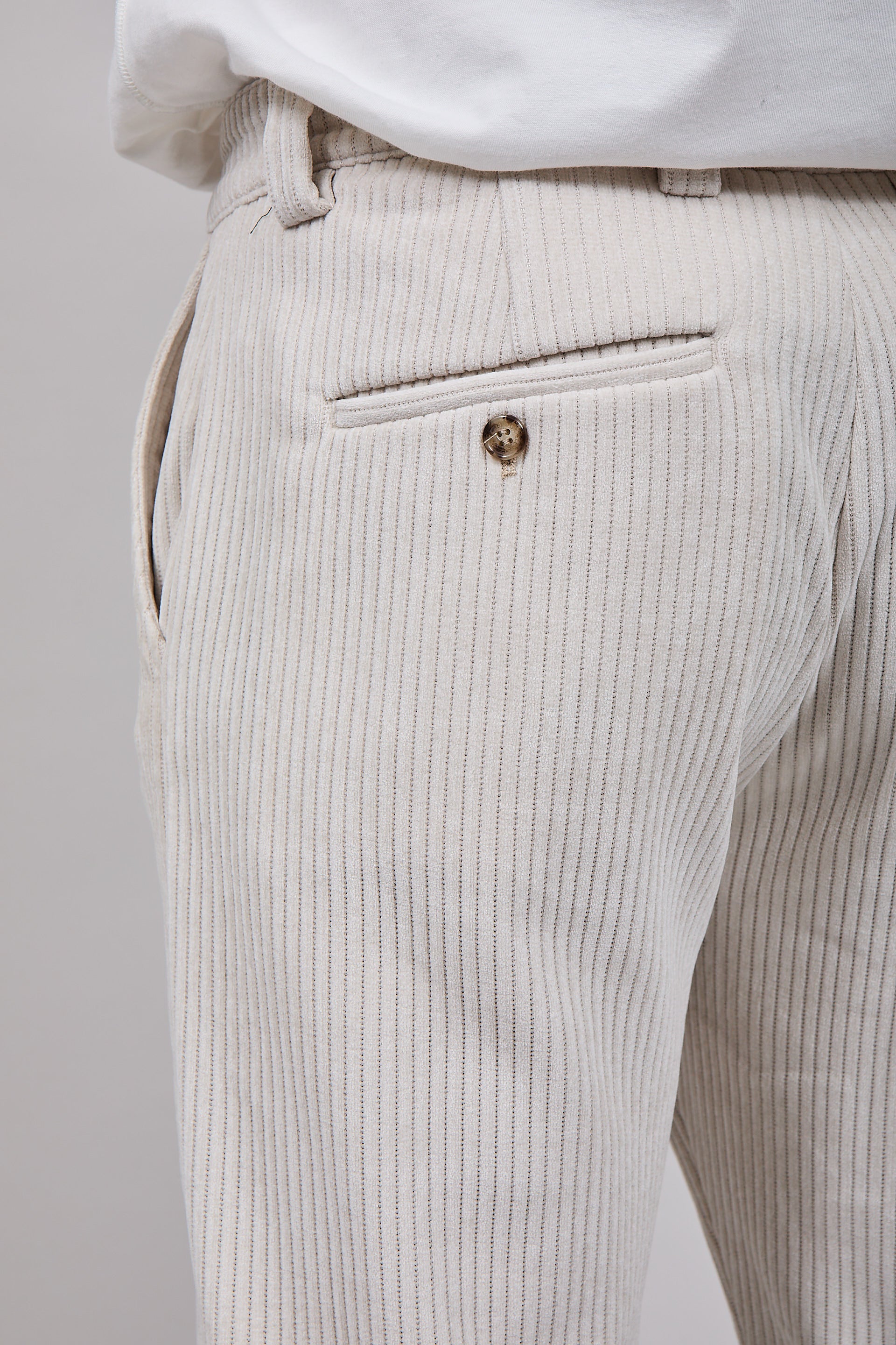 Pantalone Block Eleven Velluto Panna