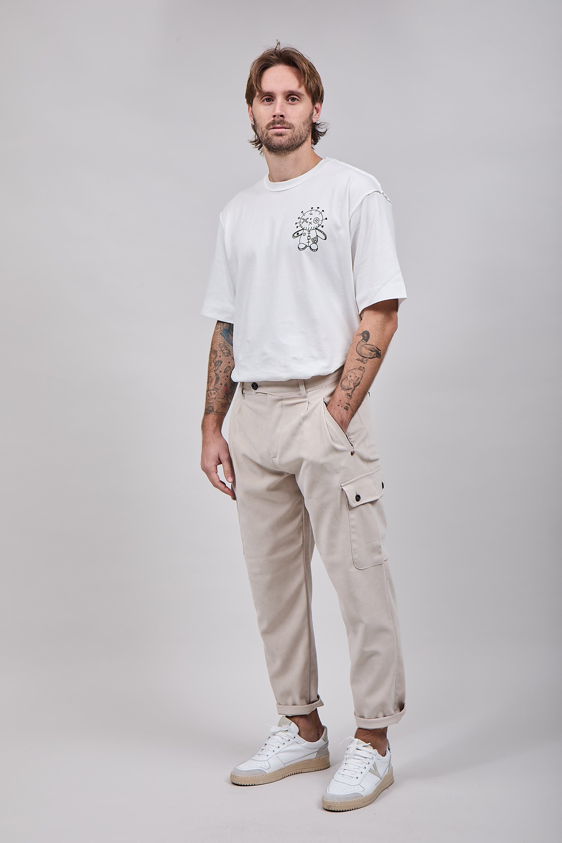 Pantalone Alta Tensione Cargo Campiglio Panna