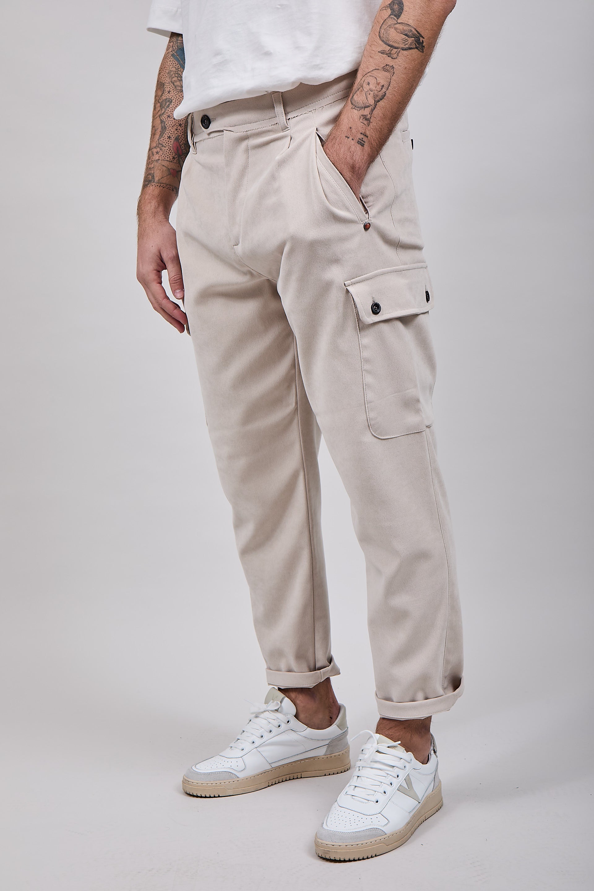 Pantalone Alta Tensione Cargo Campiglio Panna