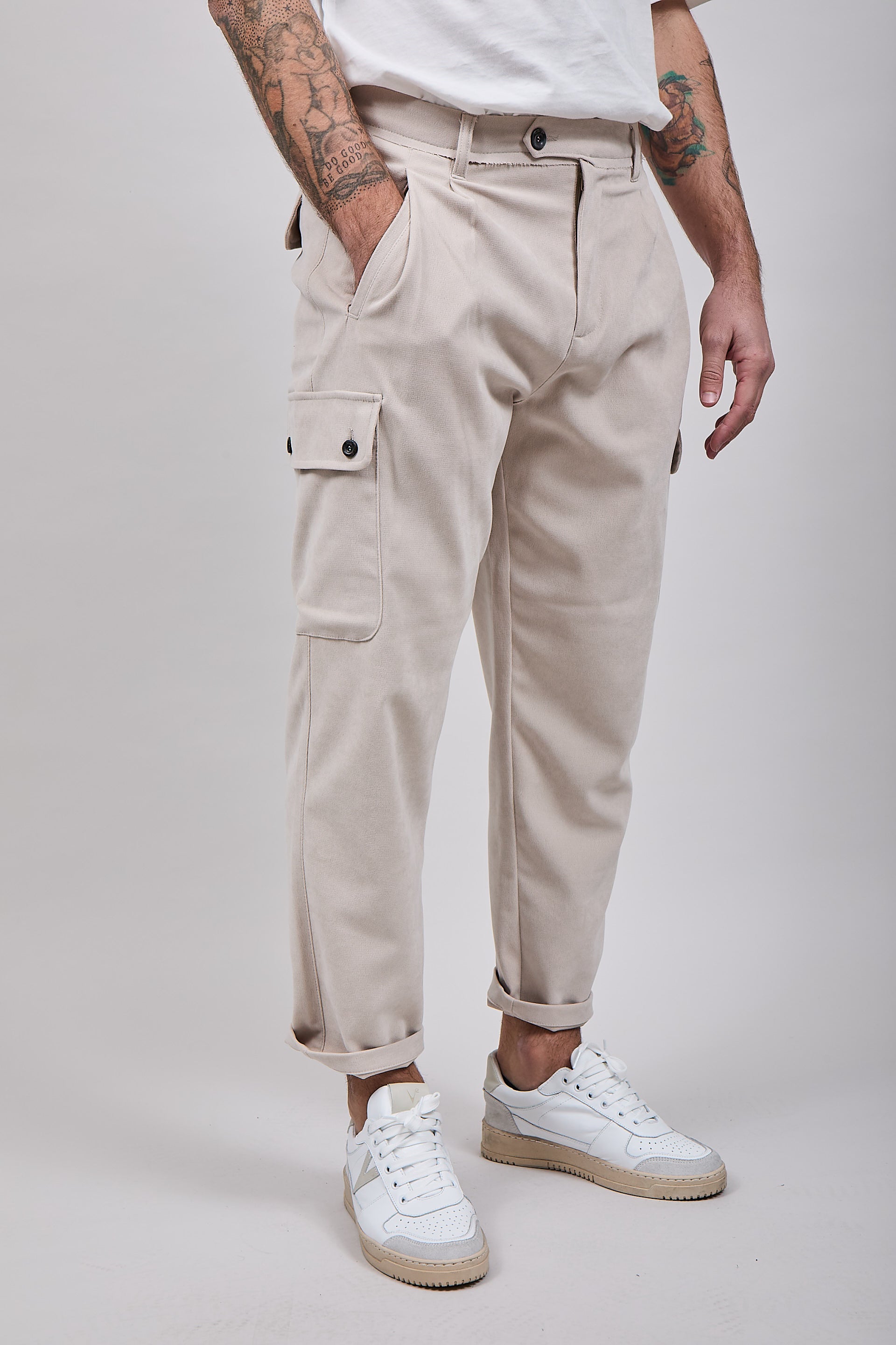 Pantalone Alta Tensione Cargo Campiglio Panna