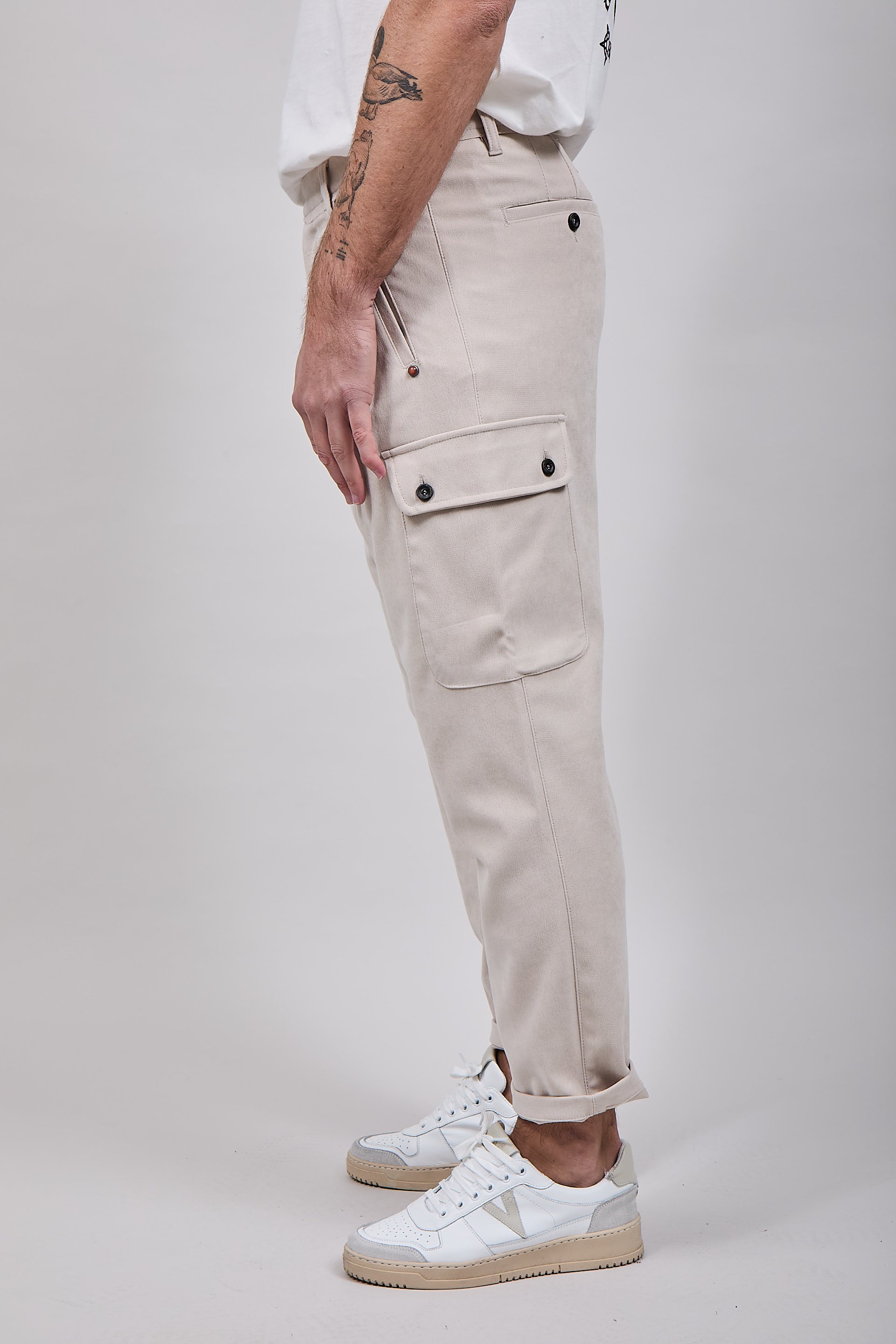 Pantalone Alta Tensione Cargo Campiglio Panna