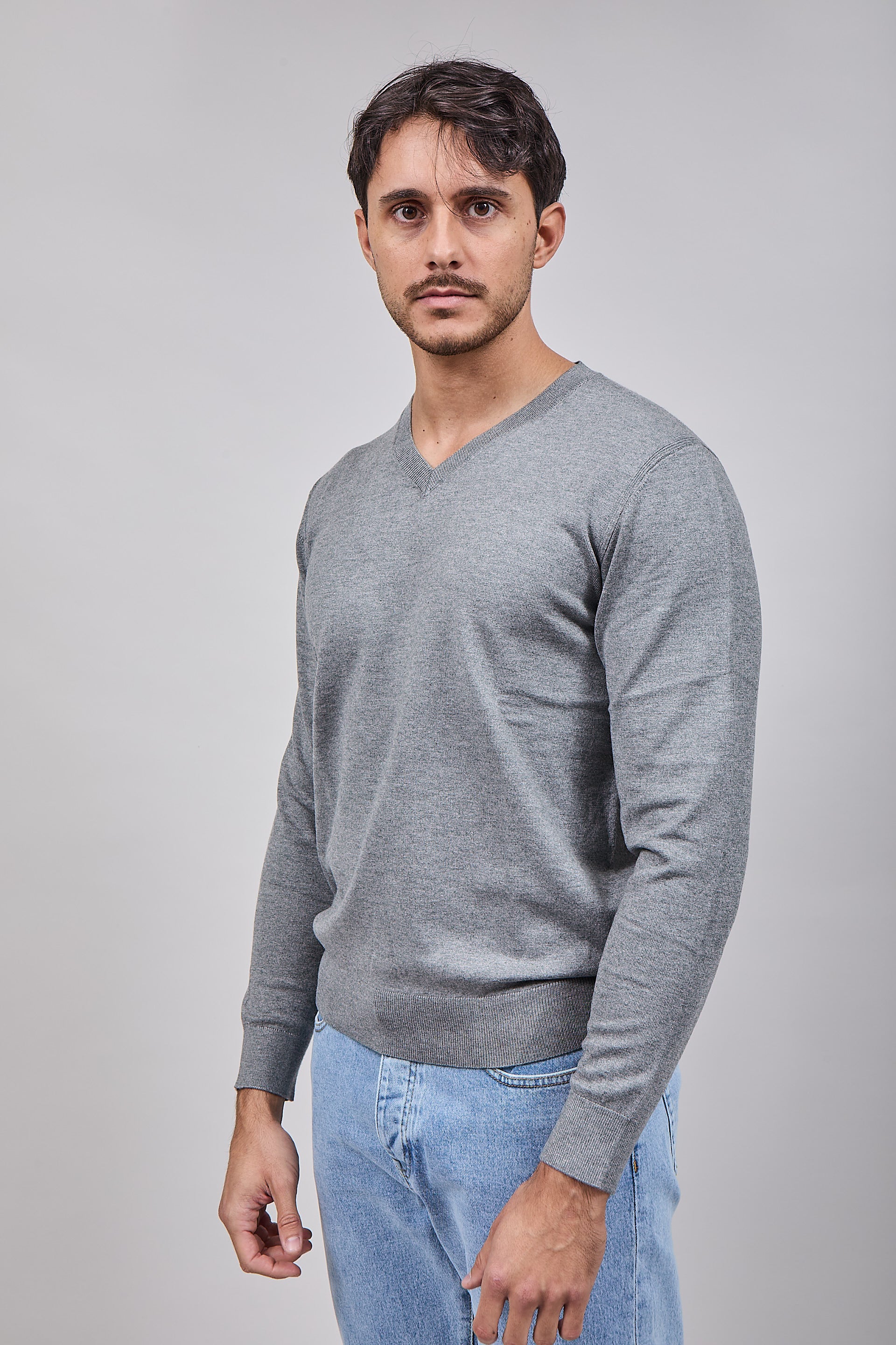 Maglioncino Diktat Cashmere Scollo V Grigio 002