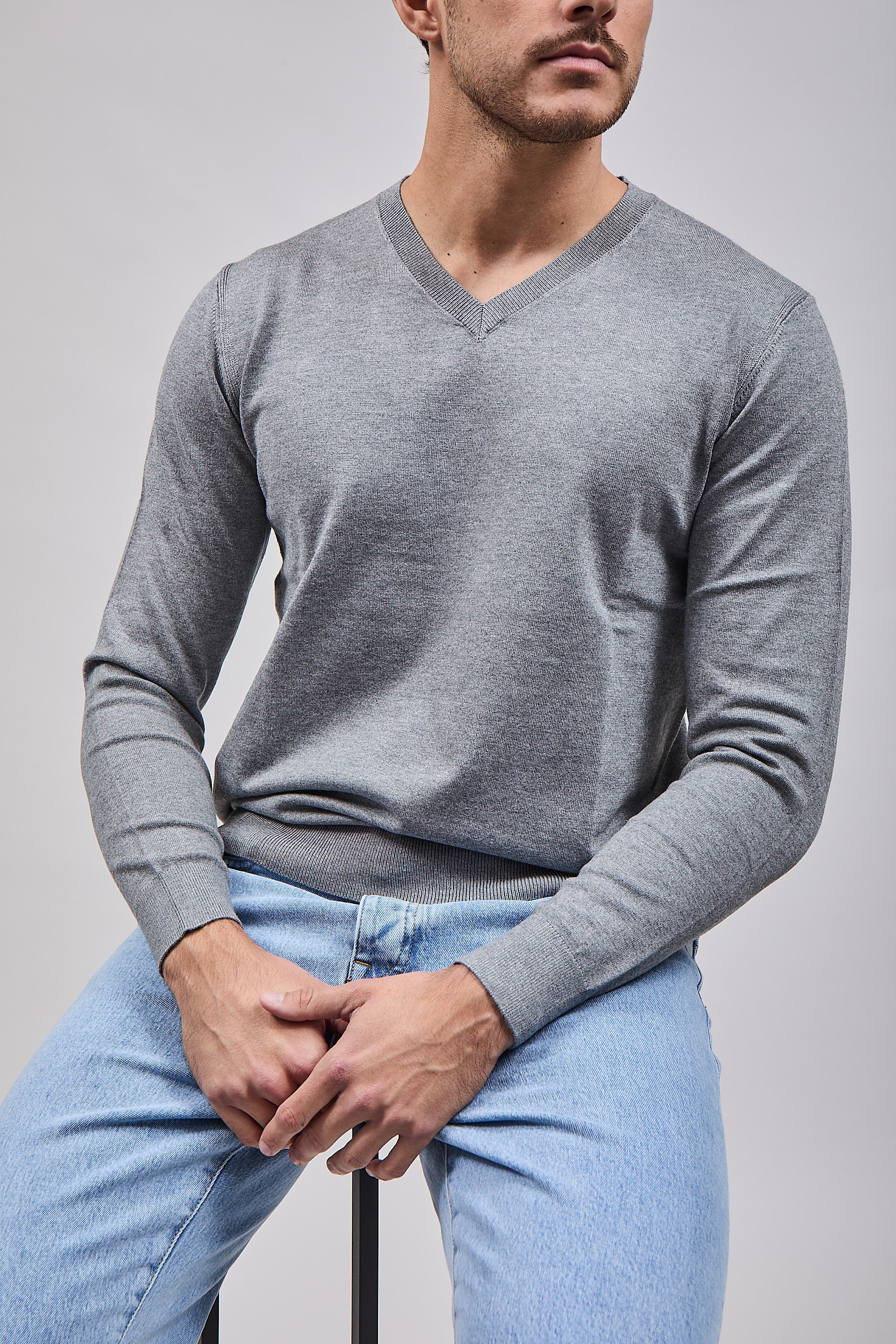 Maglioncino Diktat Cashmere Scollo V Grigio 002