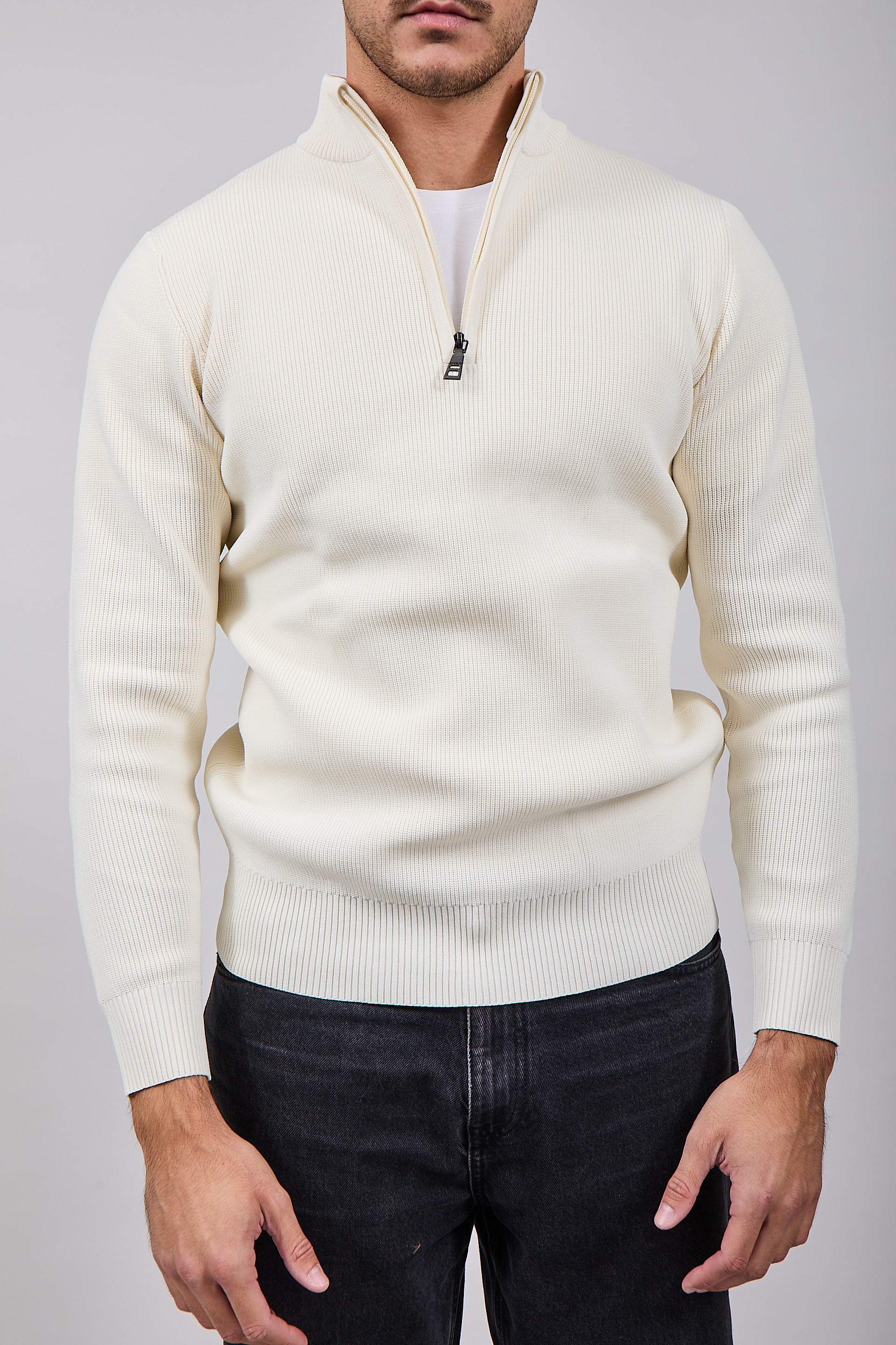 Lupetto Over-d Zip Panna M90 (12311492264276)