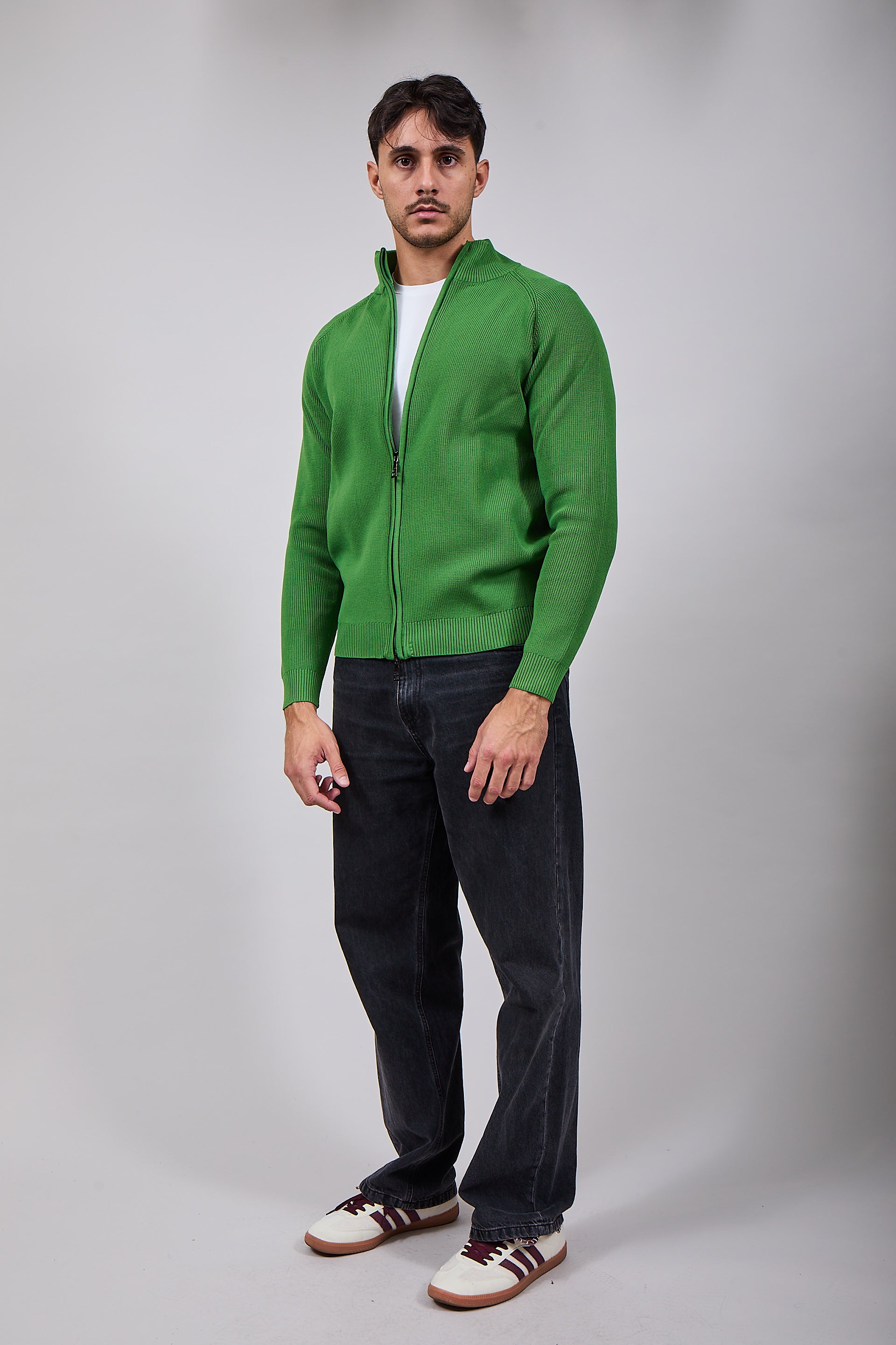 Cardigan Over-d Costa Inglese Oliva M88 (12311486366036)